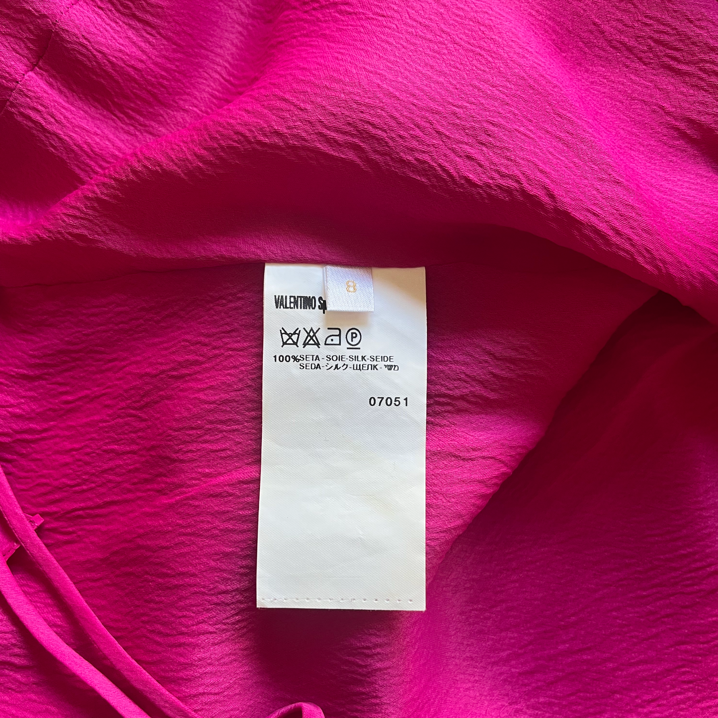 Valentino SS 2008 Fuchsia Silk Taffeta Cocktail Dress