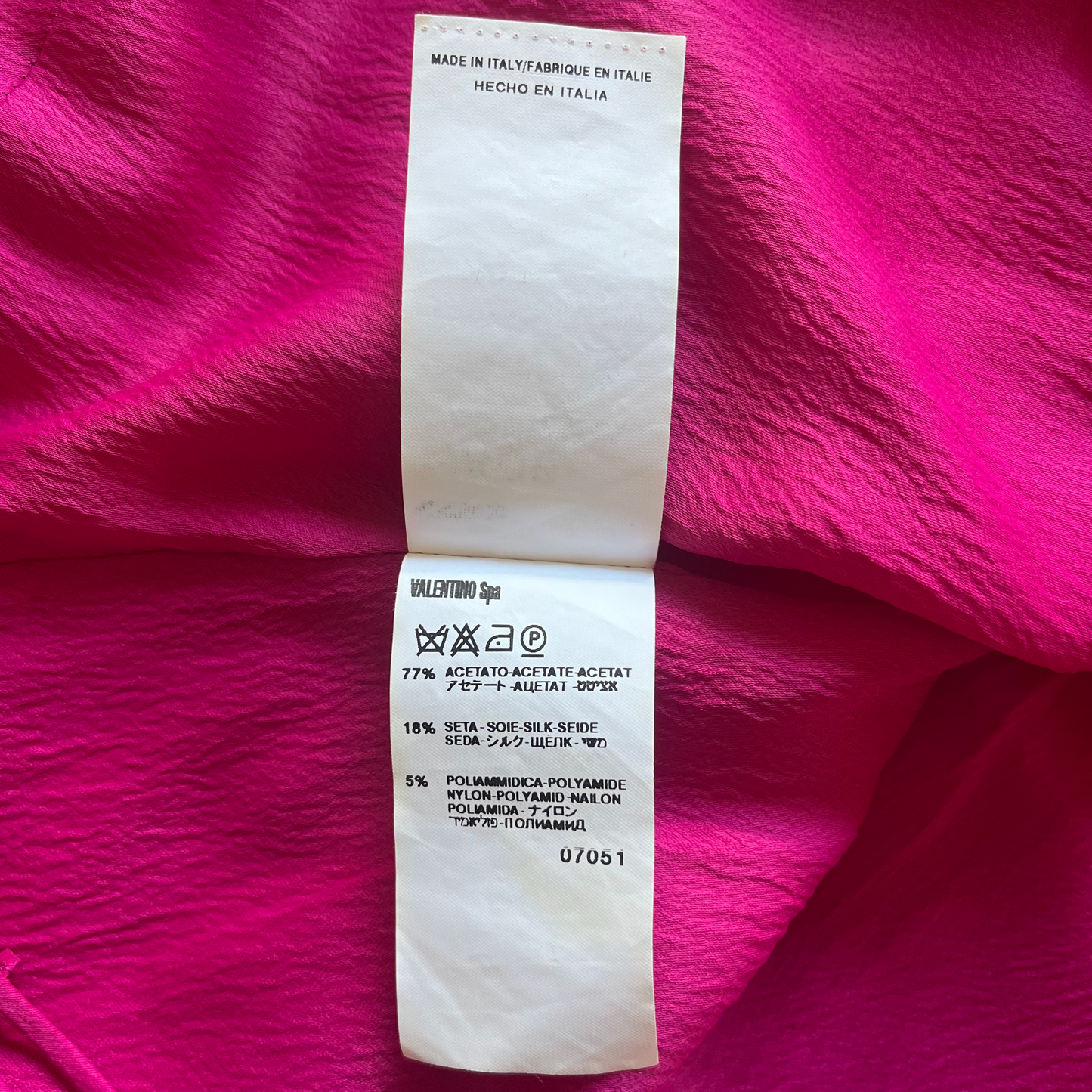Valentino SS 2008 Fuchsia Silk Taffeta Cocktail Dress