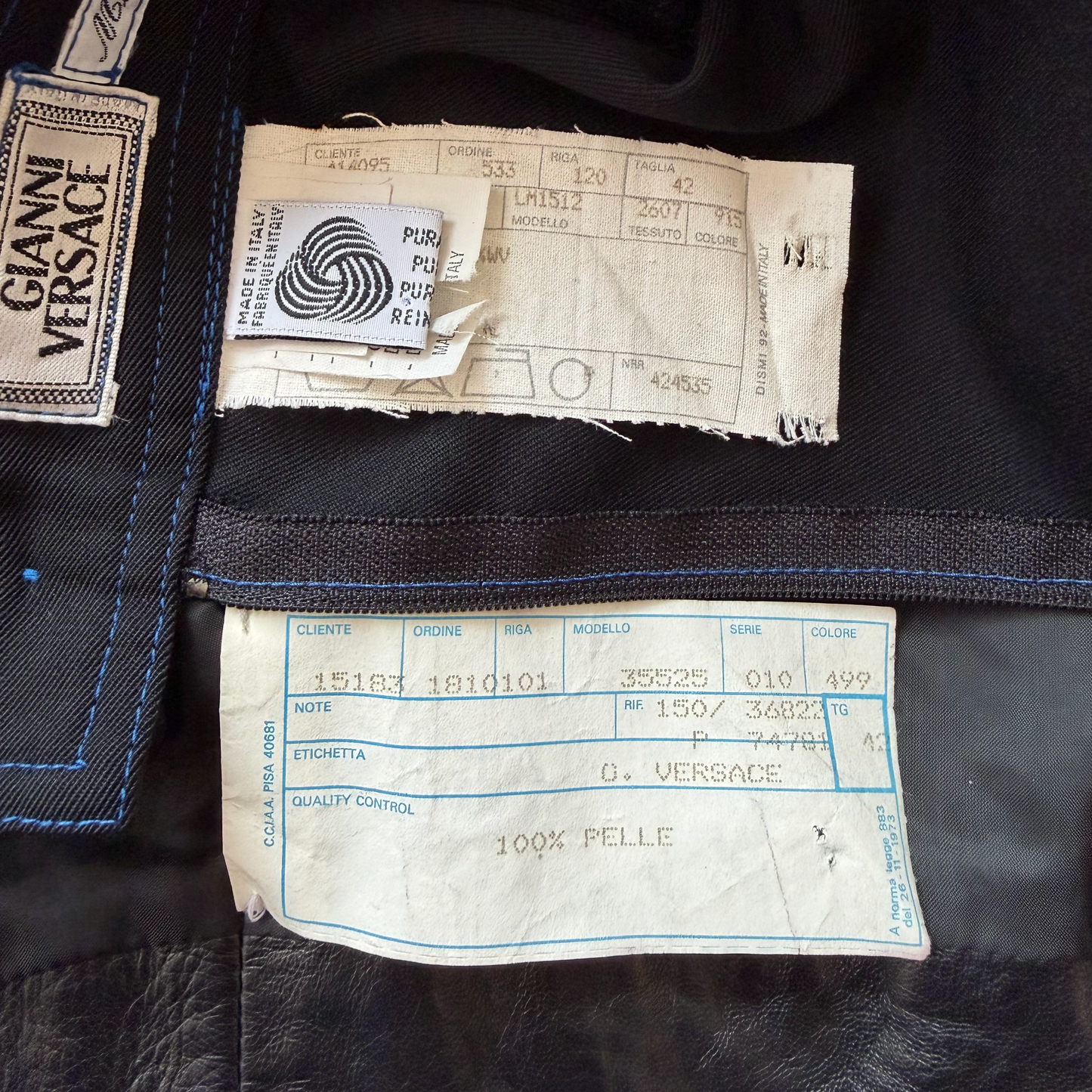 Gianni Versace SS 1992 Studded Leather Jacket