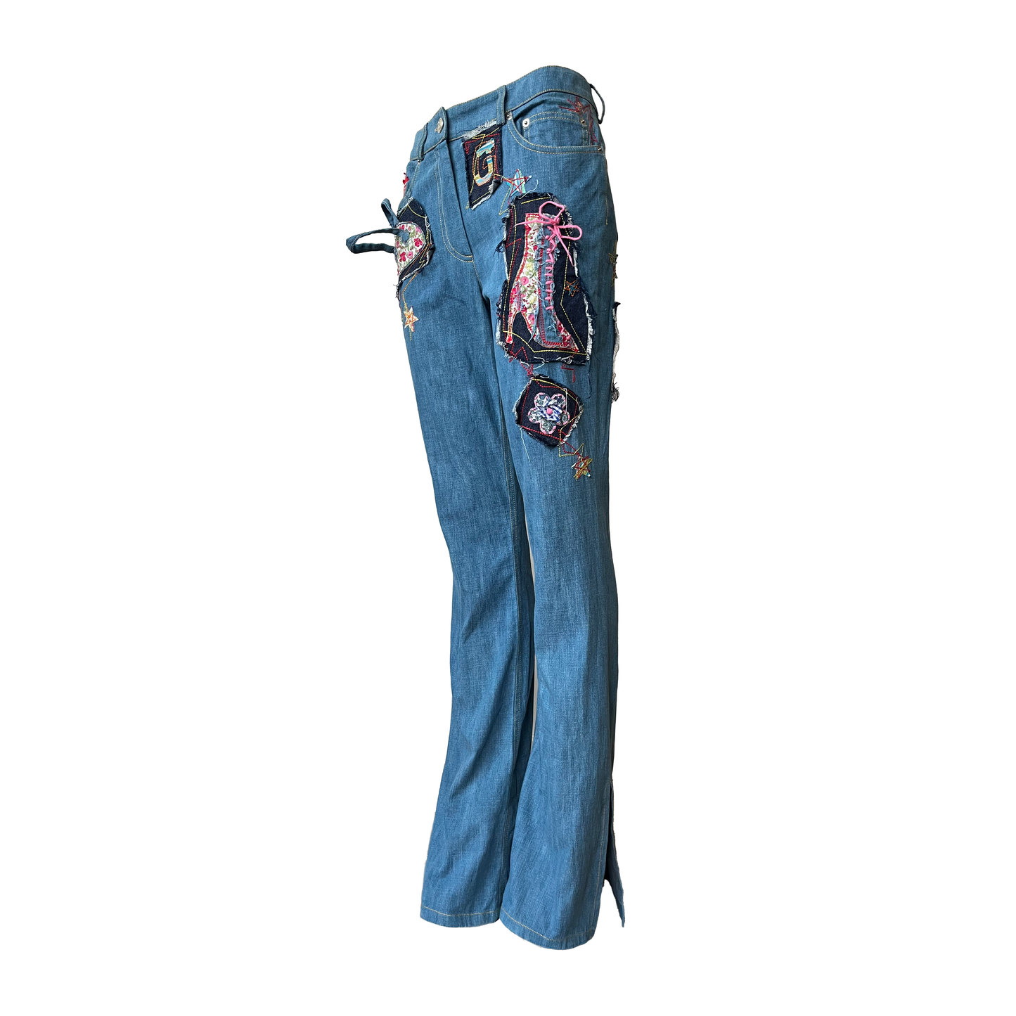 John Galliano SS 2002 Patchwork Embroidered Jeans