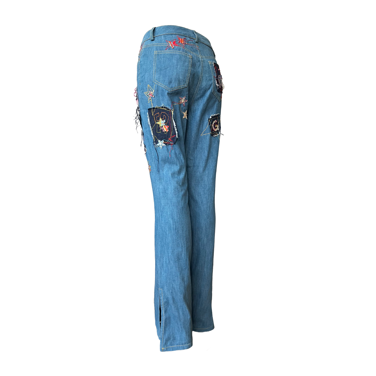 John Galliano SS 2002 Patchwork Embroidered Jeans
