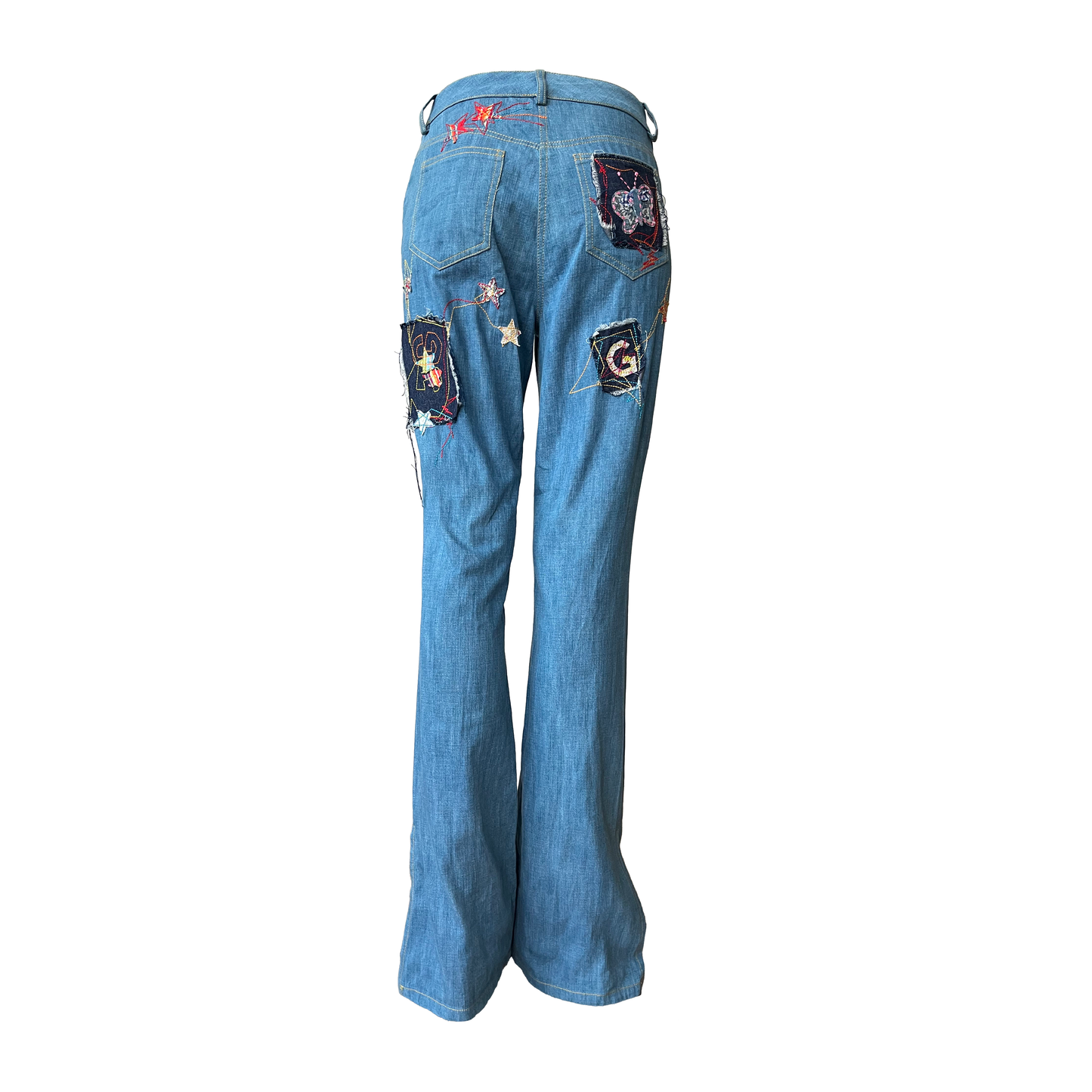 John Galliano SS 2002 Patchwork Embroidered Jeans