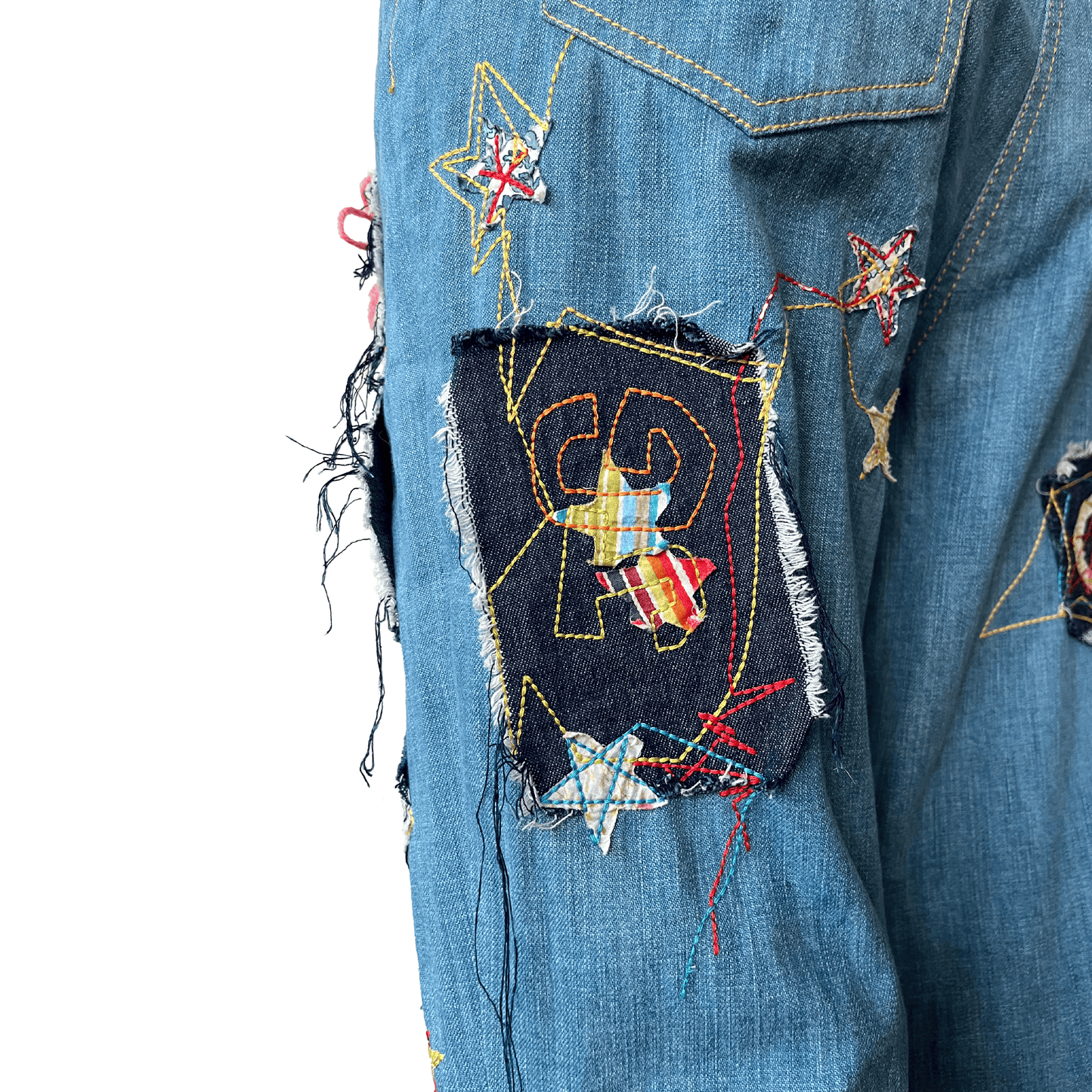 John Galliano SS 2002 Patchwork Embroidered Jeans