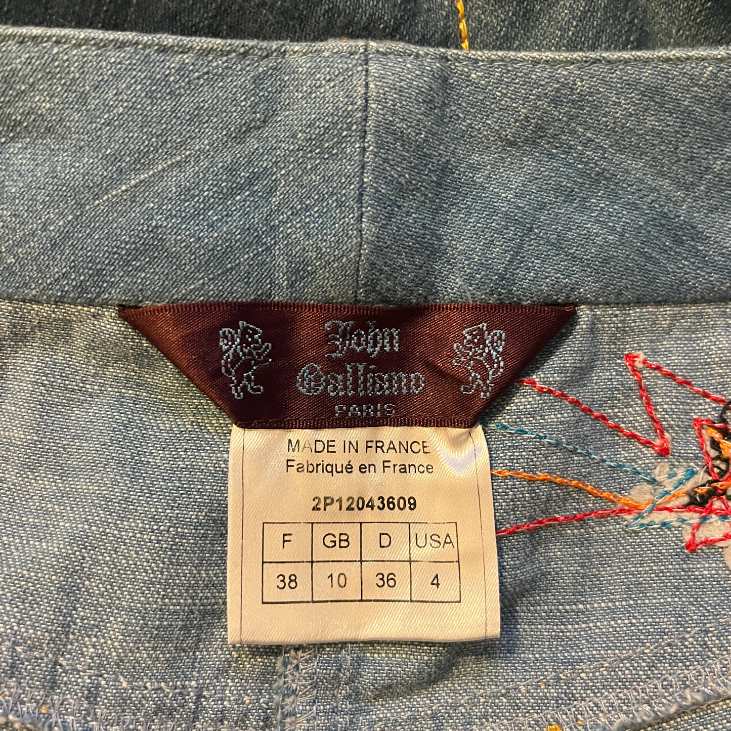 John Galliano SS 2002 Patchwork Embroidered Jeans