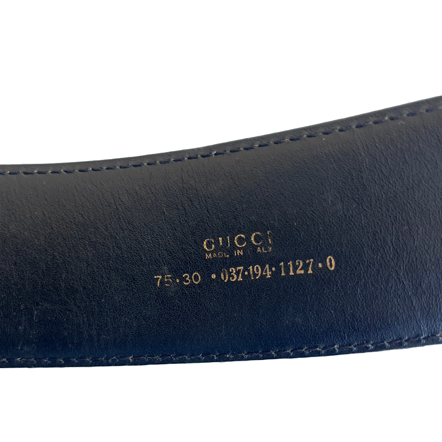 Gucci AW 1996 Black Leather Gold Horsebit Buckle Belt by Tom Ford