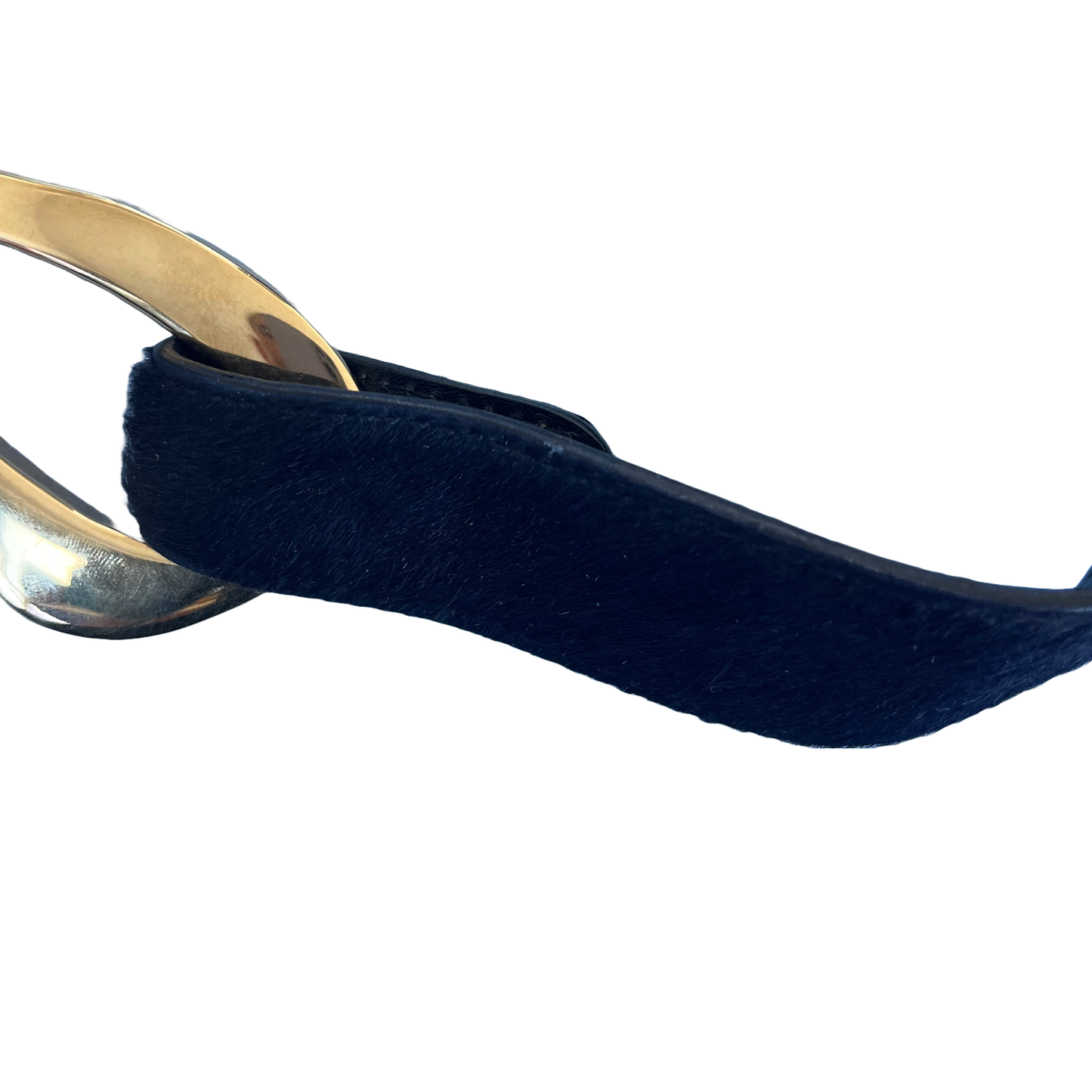 Gucci AW 1996 Black Leather Gold Horsebit Buckle Belt by Tom Ford