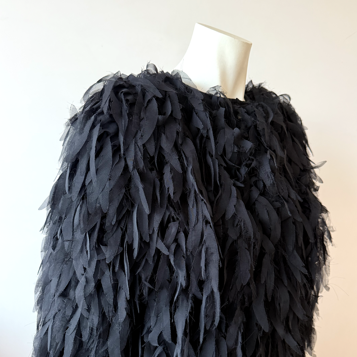 Balenciaga Silk Feather Coat