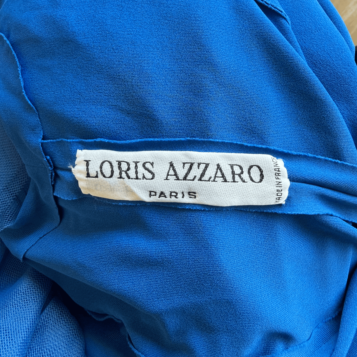 Loris Azzaro Blue Tulle Ruffle Dress