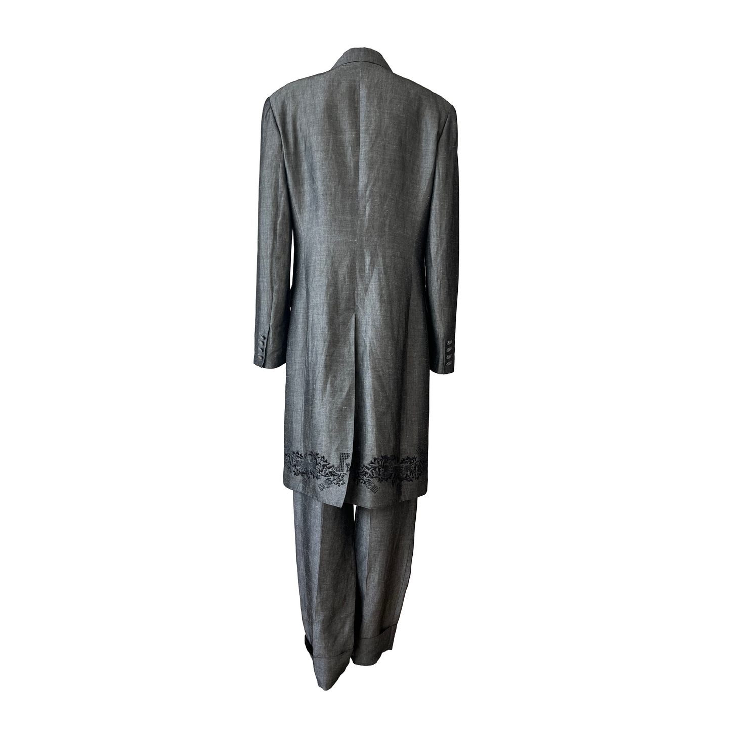 Alexander McQueen SS 1999 “No.13” Grey Embroidered Suit