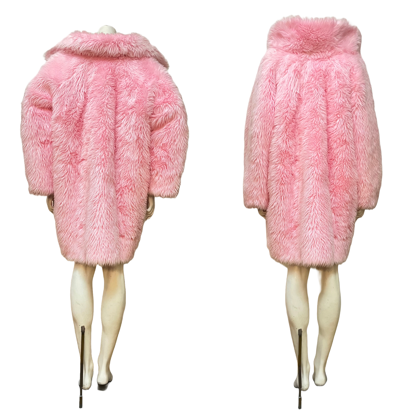 Balenciaga by Demna Gvasalia PRE-FALL 2019 Pink Faux Fur Swing Coat