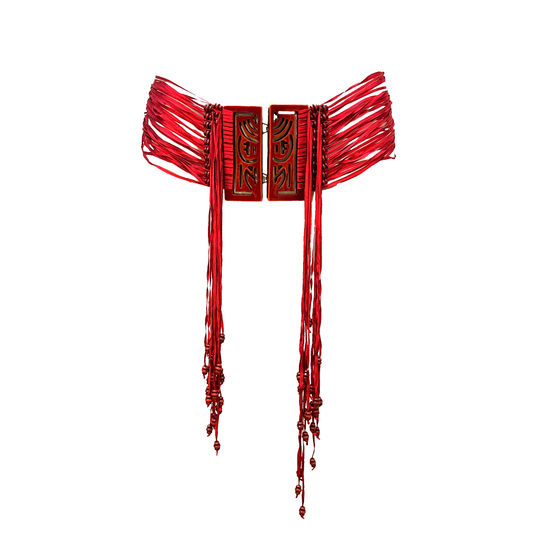 Chloé by Stella McCartney AW 2000 Red Lacquered Beaded Belt