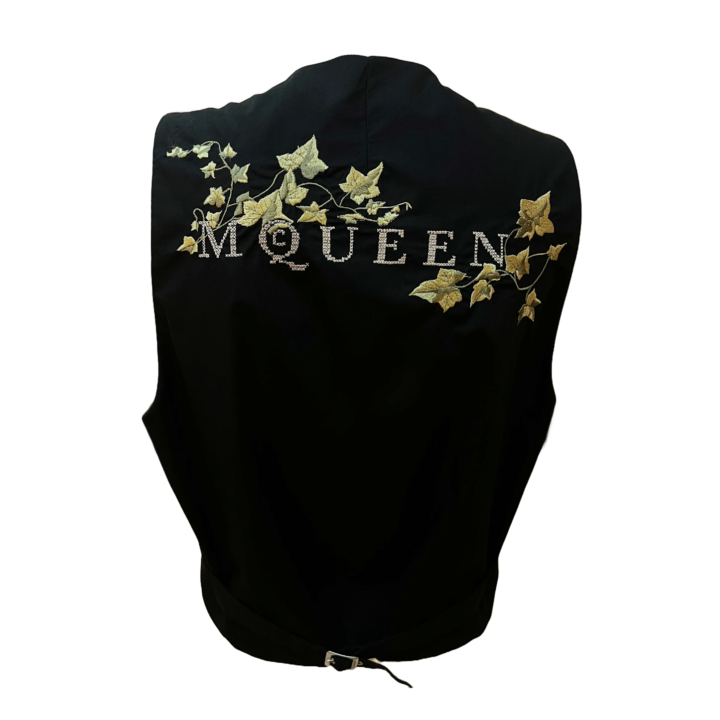 Alexander McQueen late 90s logo embroidered vest