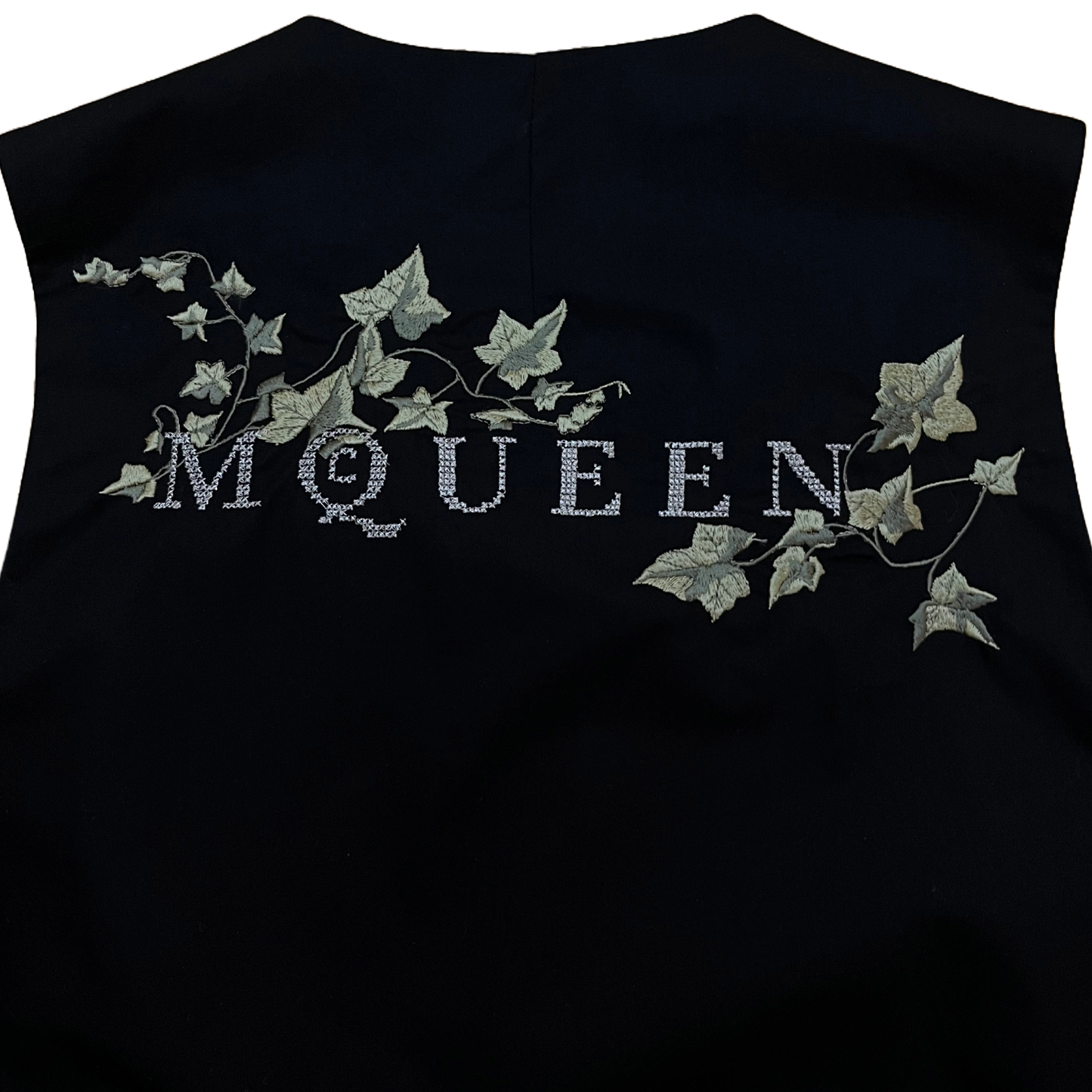 Alexander McQueen late 90s logo embroidered vest