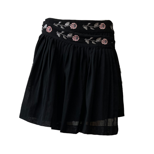 Alexander McQueen late 90s Floral embroidered wrap skirt