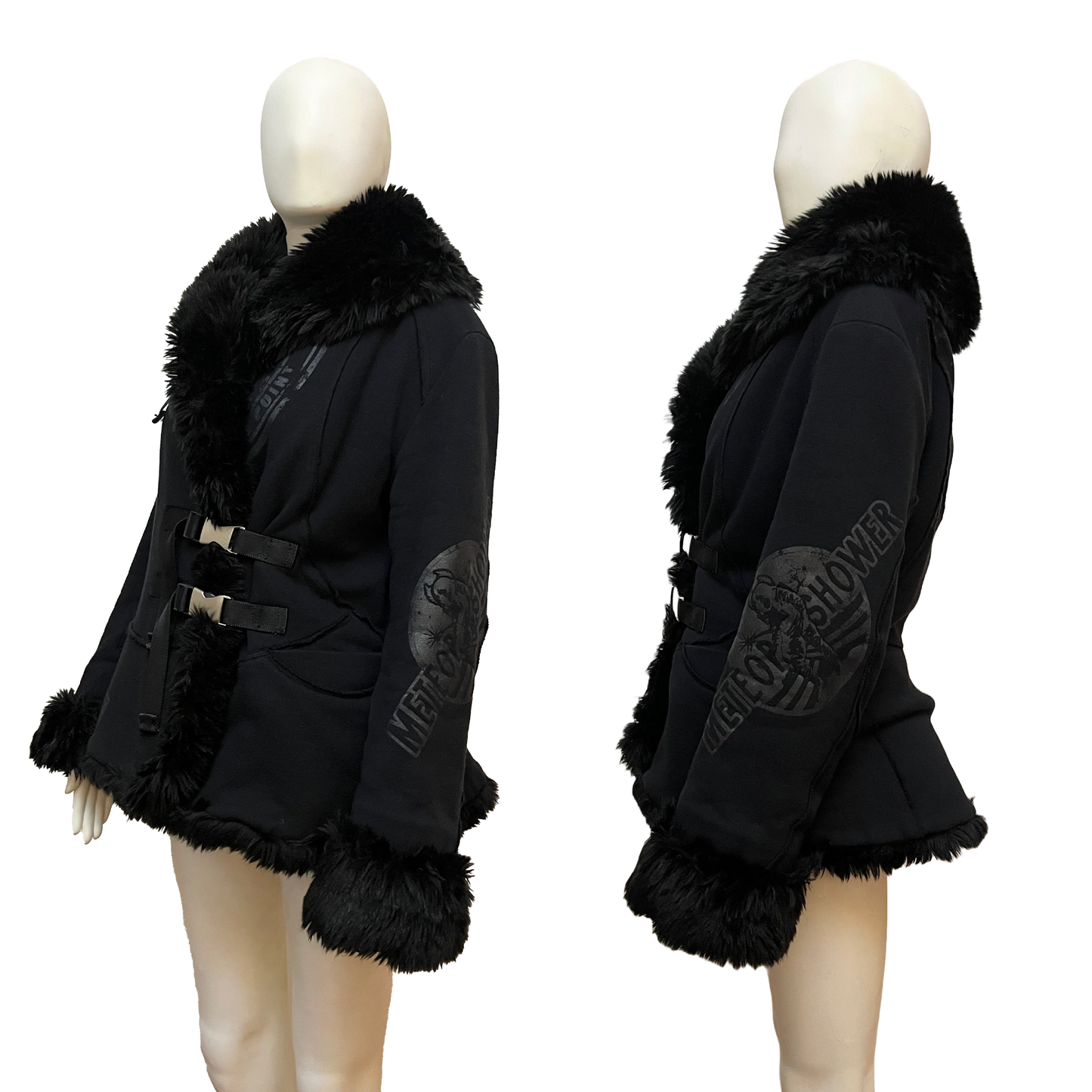 Issey Miyake AW 2004 Faux Fur Collar Black Jacket