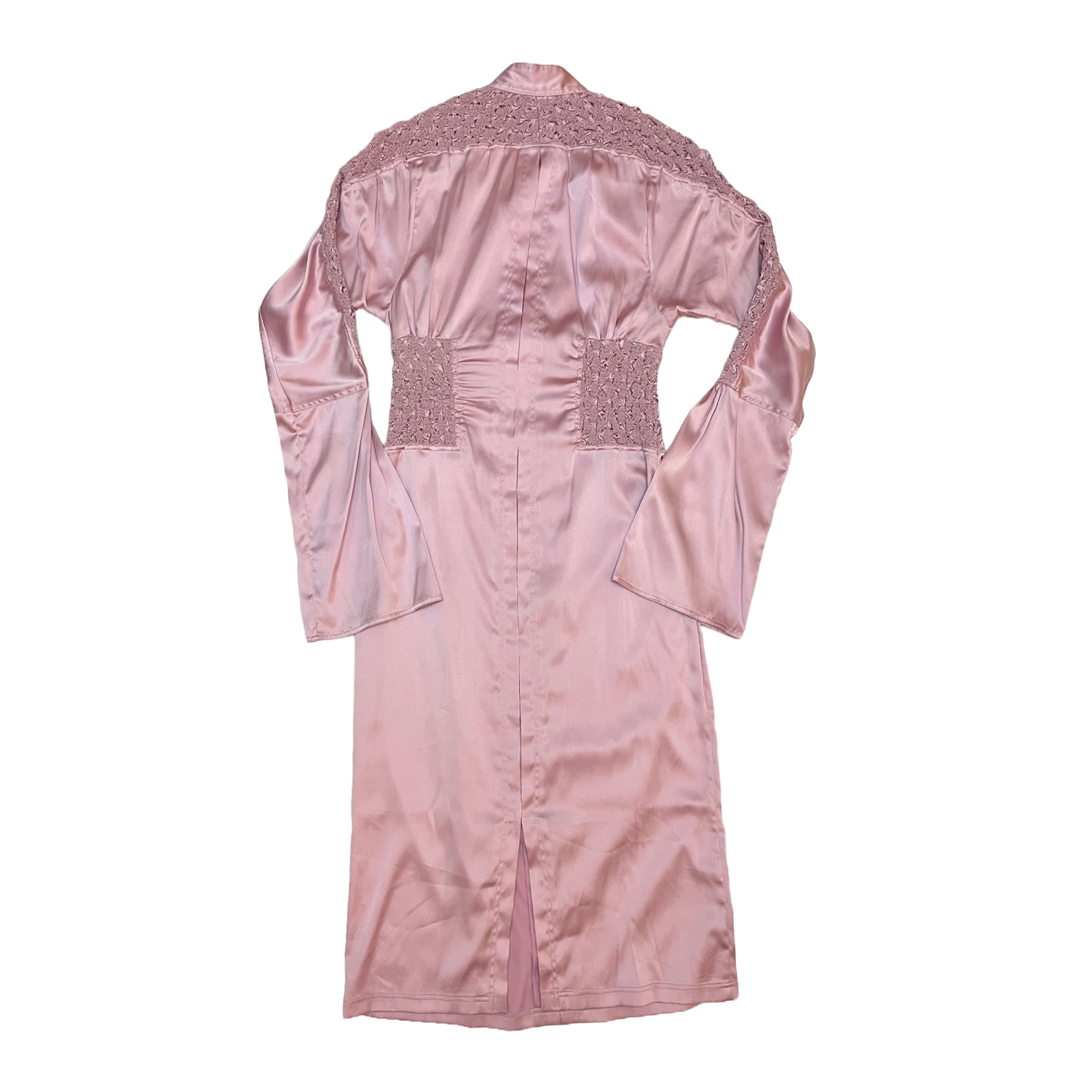 Gucci by Tom Ford SS 2004 Pink Ruched Silk Dress