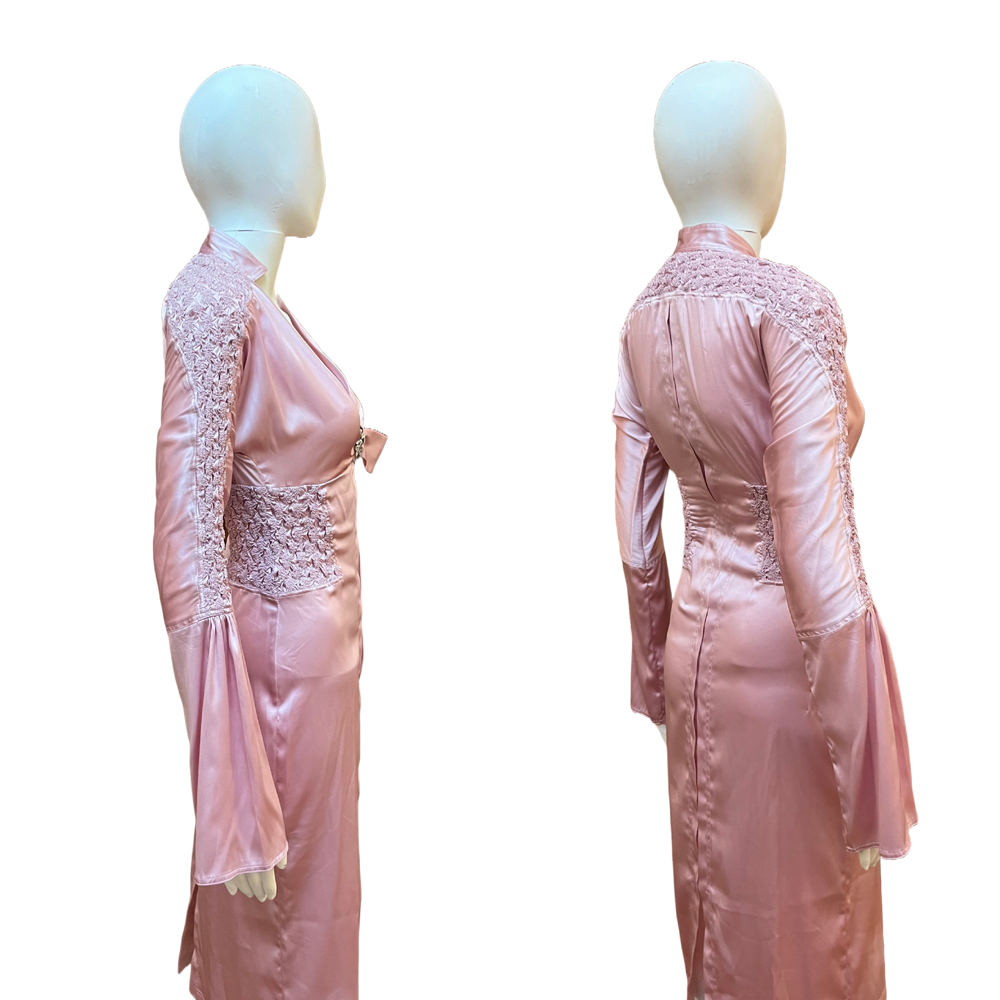 Gucci by Tom Ford SS 2004 Pink Ruched Silk Dress