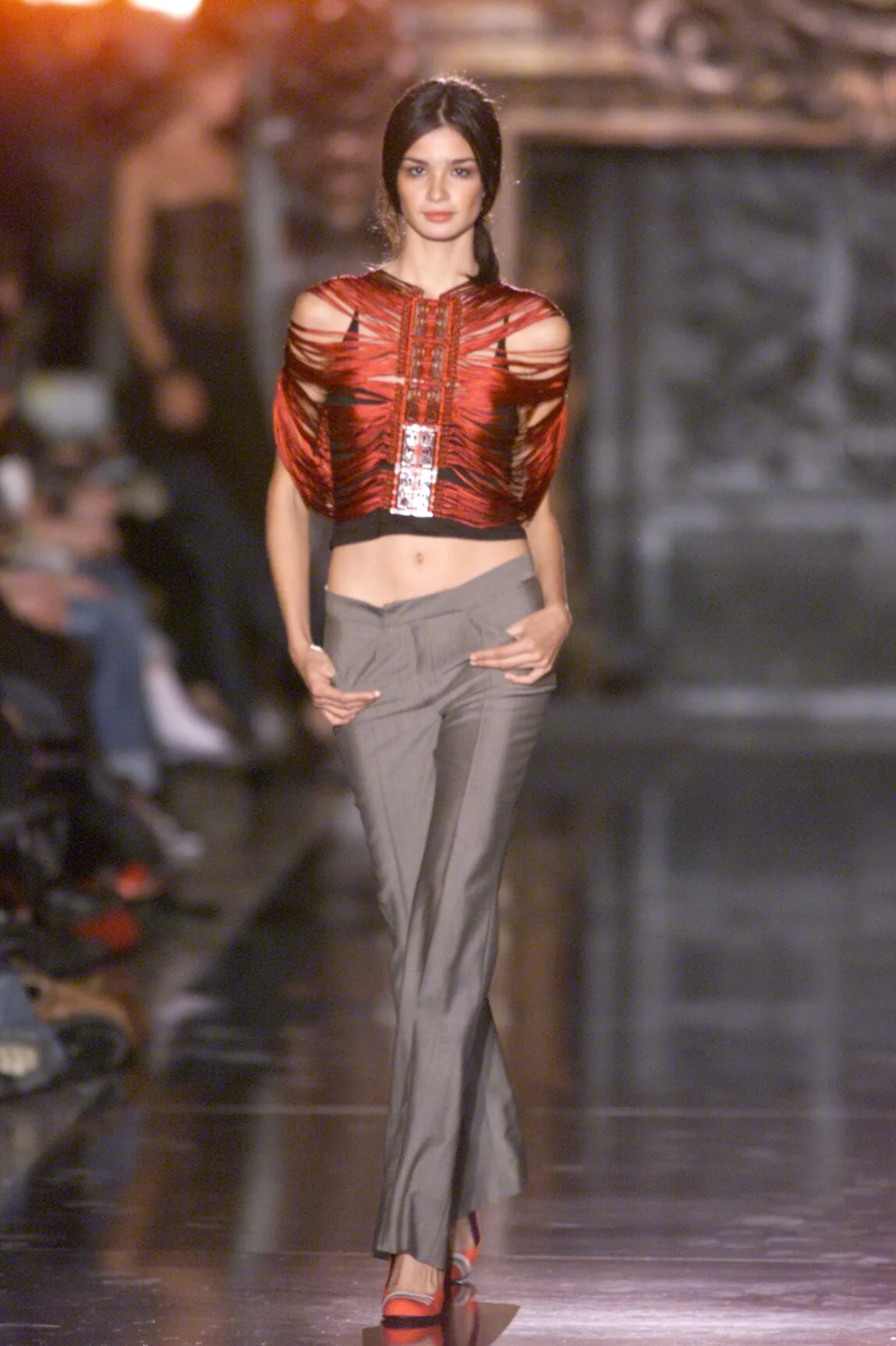 Chloé by Stella McCartney AW 2000 Red Lacquered Beaded Belt