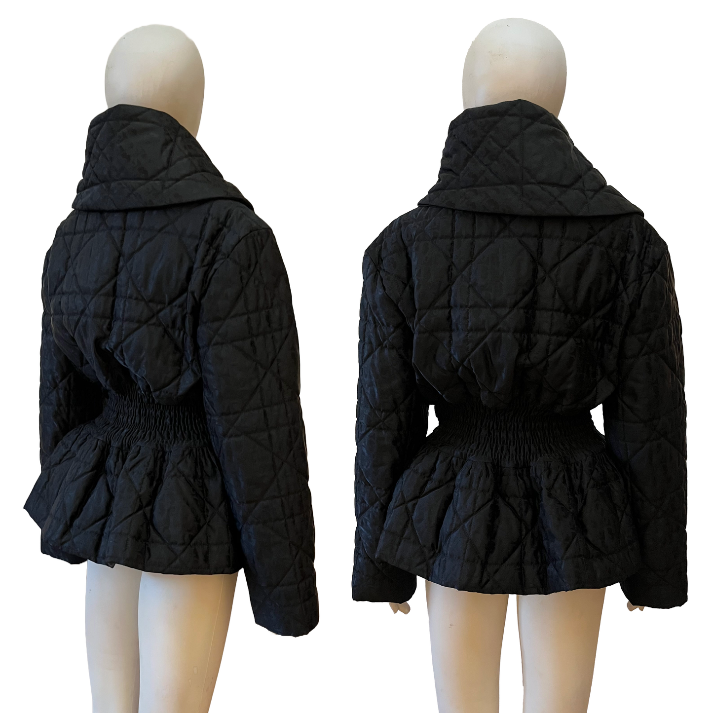 Christian Dior by John Galliano AW 1998 Black Cannage Quilt Monogram Jacket