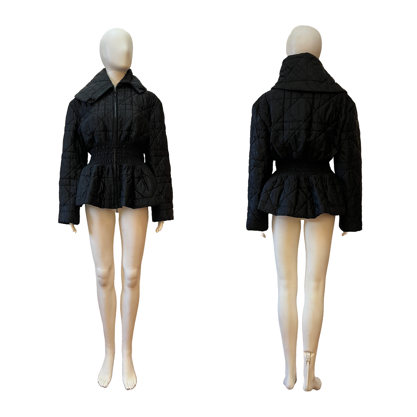 Christian Dior by John Galliano AW 1998 Black Cannage Quilt Monogram Jacket