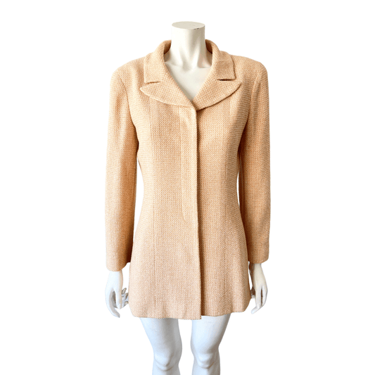 CHANEL C2001 by Karl Lagerfeld Apricot Tweed Jacket