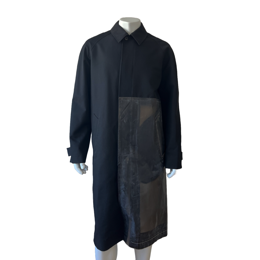 Maison Margiela Black Wool Trench Coat