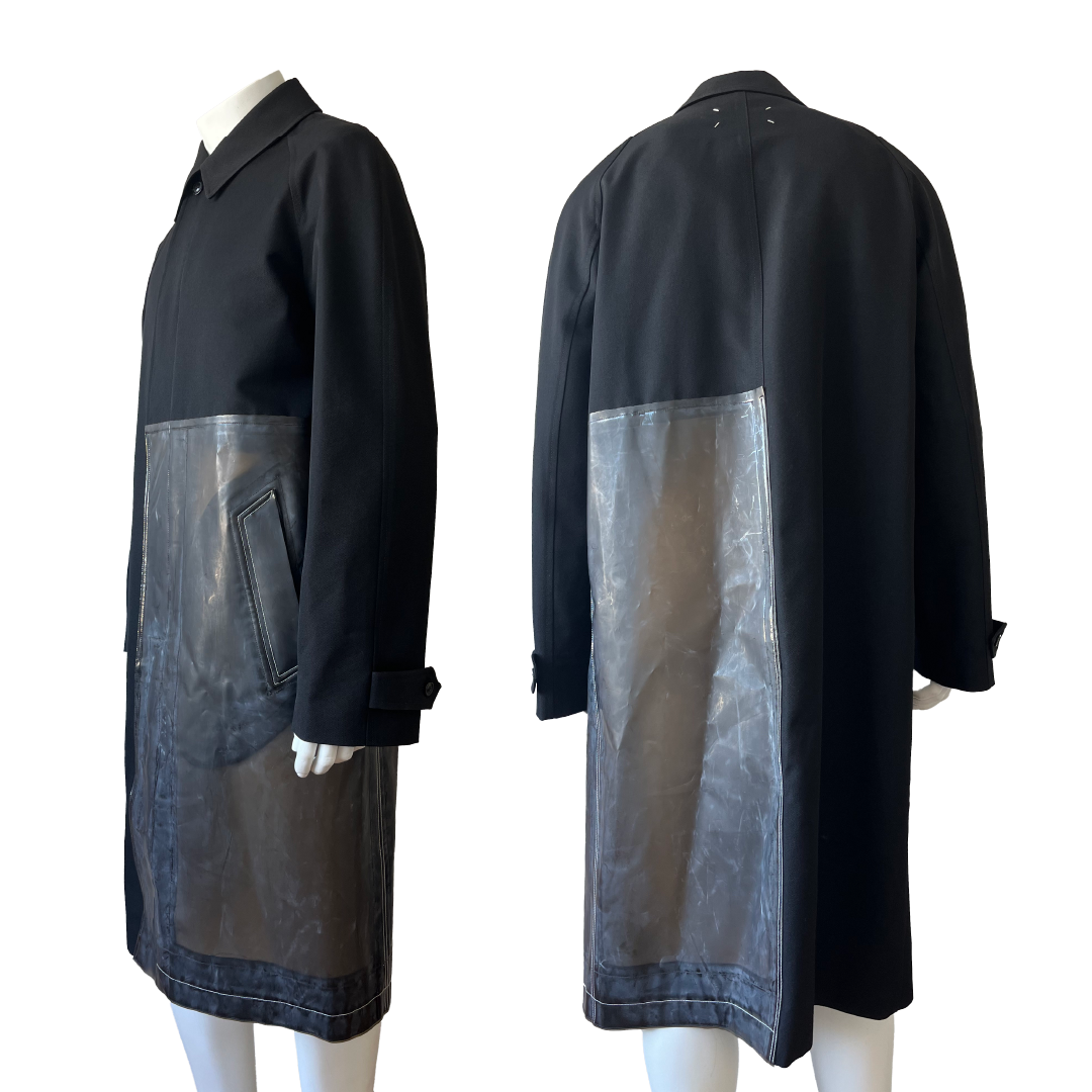 Maison Margiela Black Wool Trench Coat