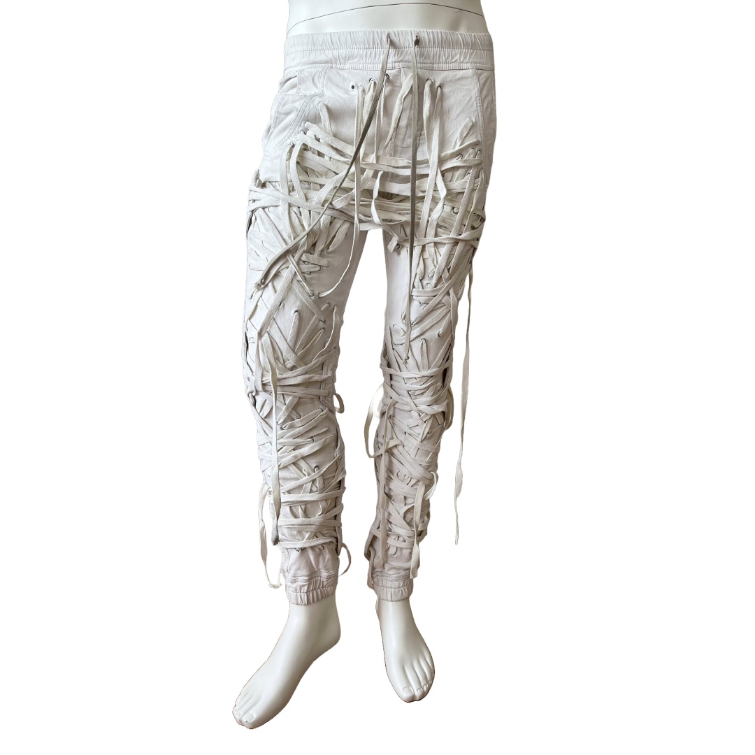 Rick Owens SS 2020 Tecuatl Thomas White Jogger Pants