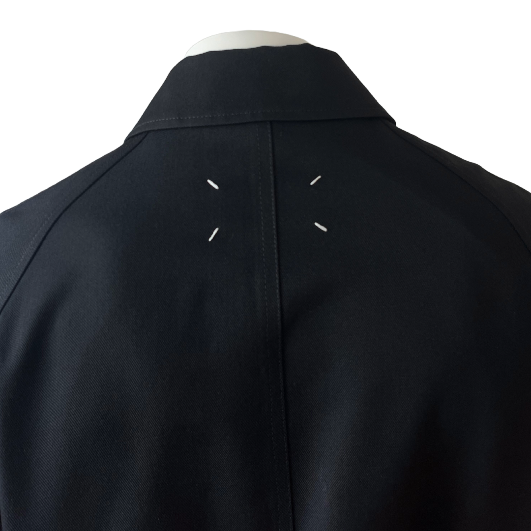 Maison Margiela Black Wool Trench Coat