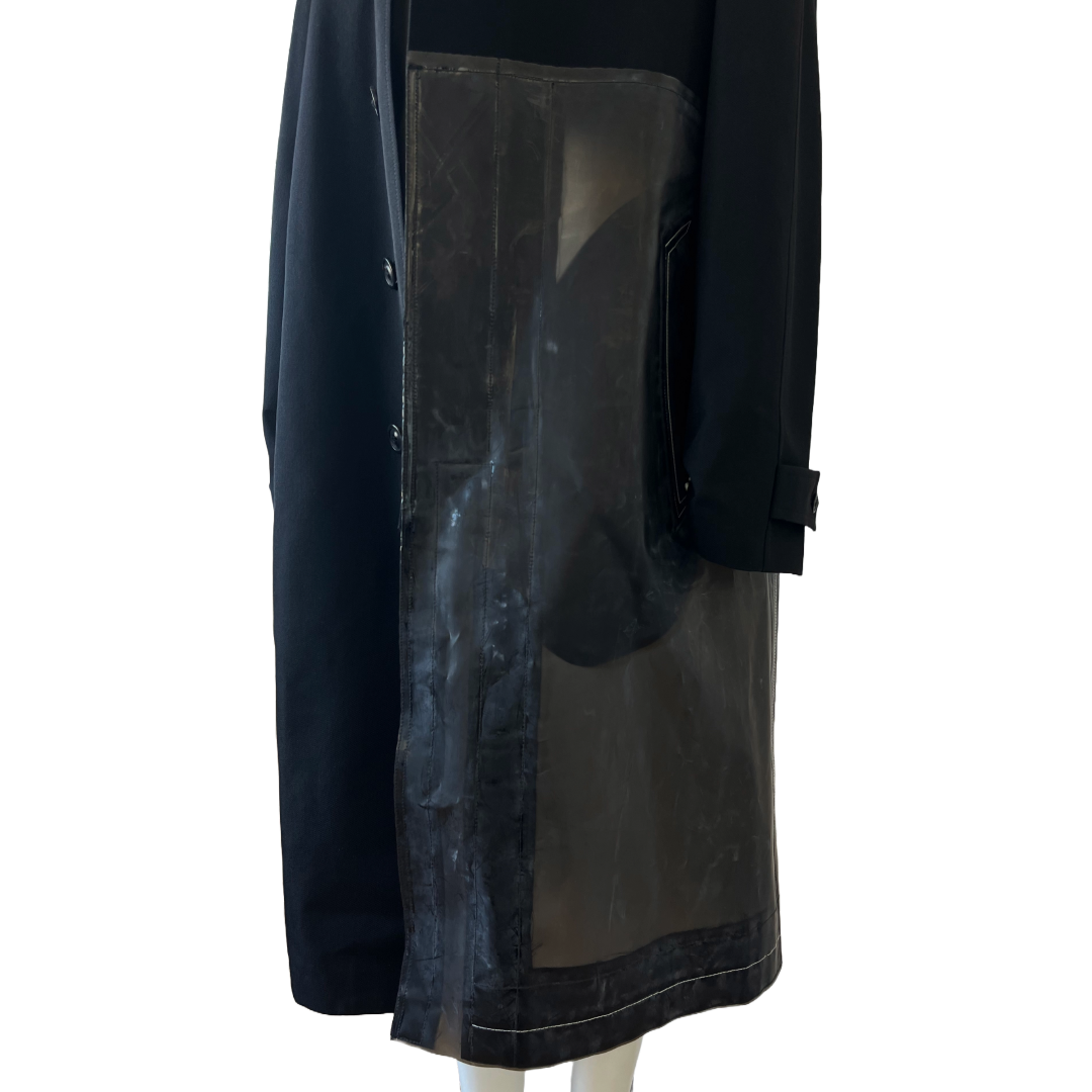 Maison Margiela Black Wool Trench Coat