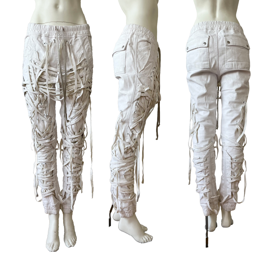 Rick Owens SS 2020 Tecuatl Thomas White Jogger Pants