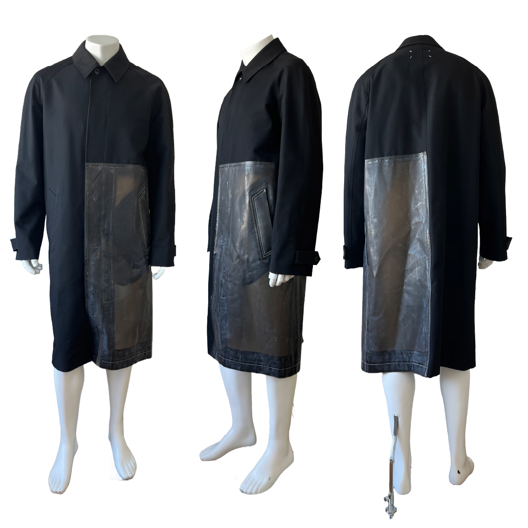 Maison Margiela Black Wool Trench Coat