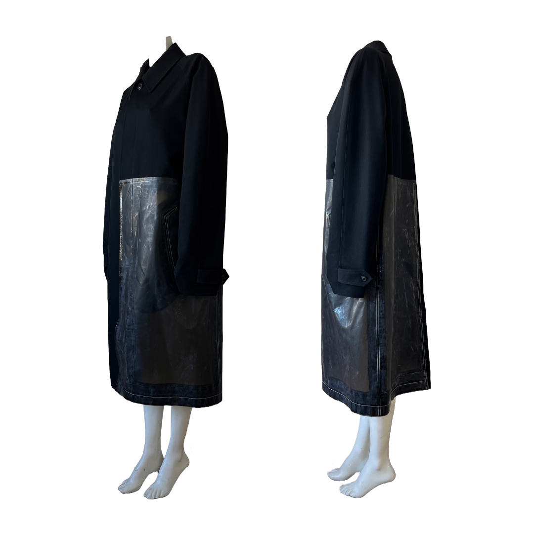 Maison Margiela Black Wool Trench Coat