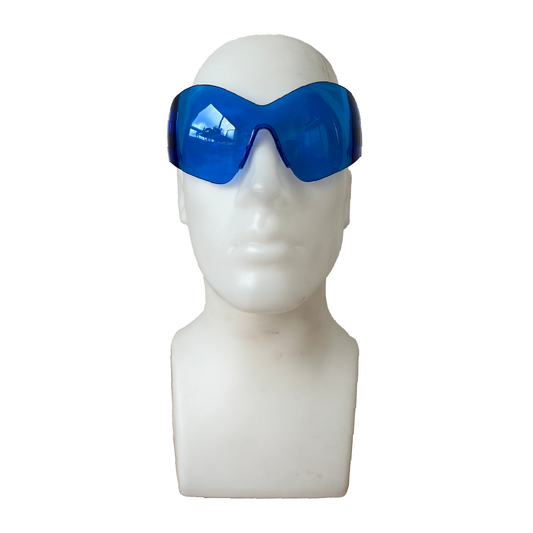 BALENCIAGA AW 2021 AFTERWORLD Blue Butterfly Mask Sunglasses