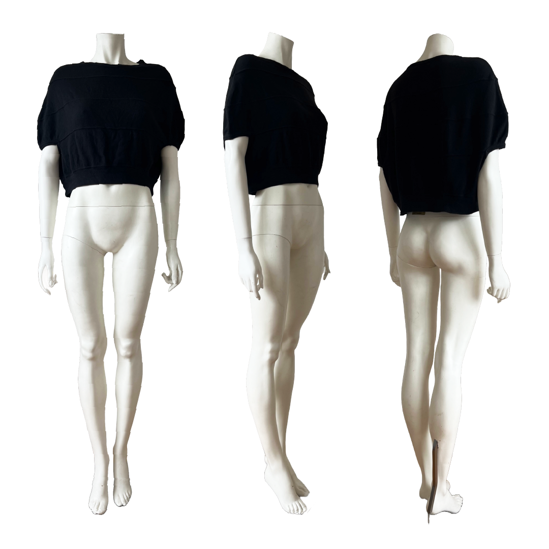 Robe de Chambre Comme des garcons 1996 'Lumps and Bumps’ Black Top