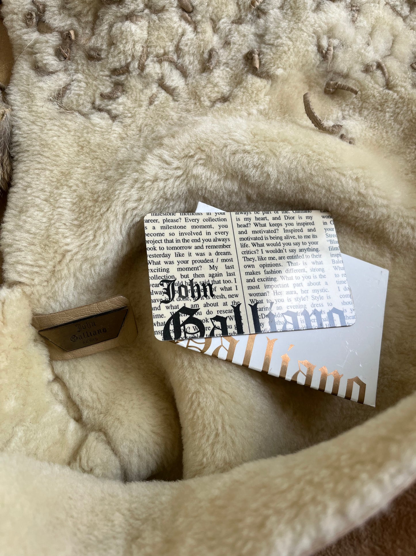 John Galliano AW 2002 Shearling Bag