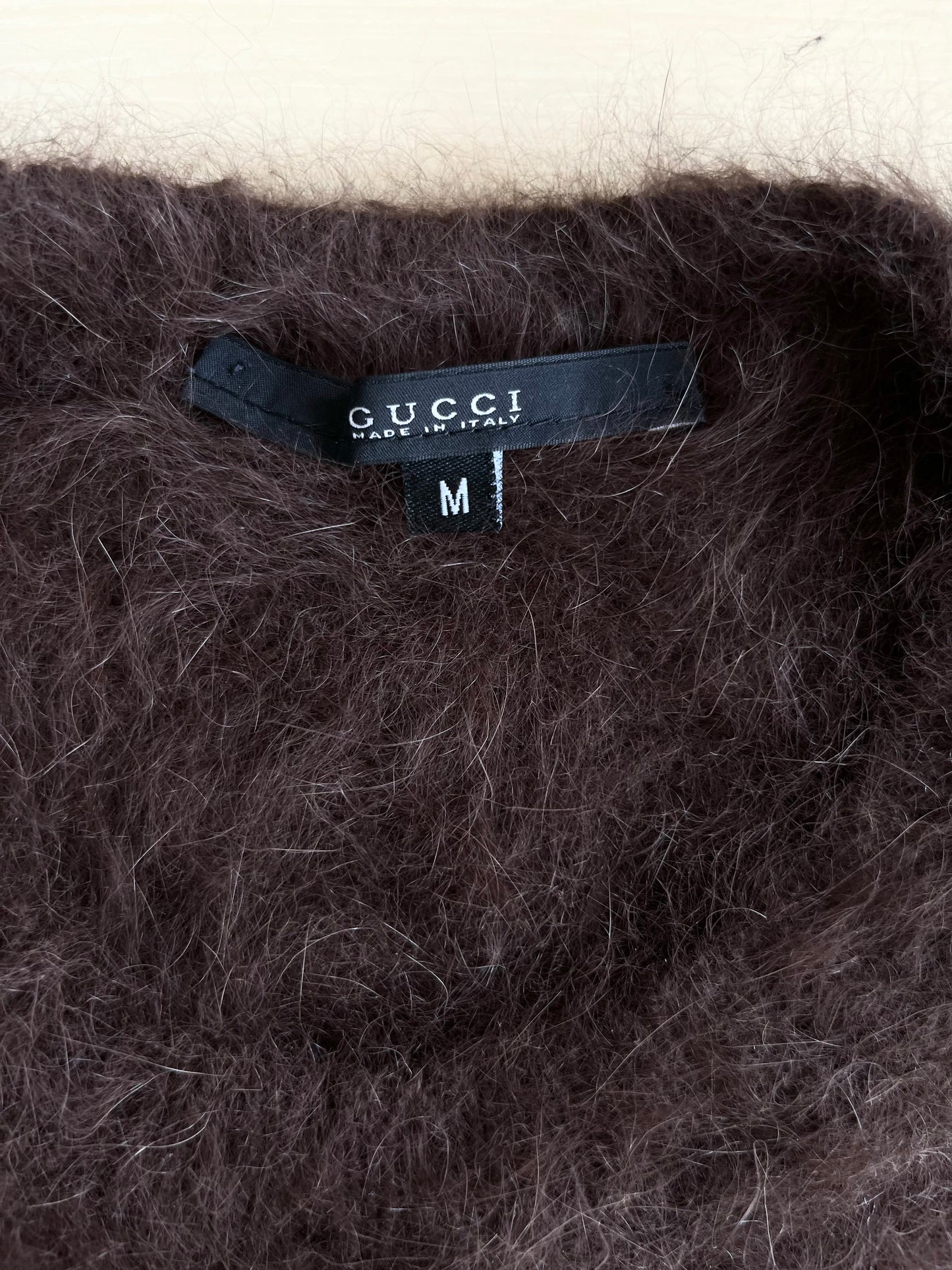 GUCCI - Grey & Brown Angora Sweater