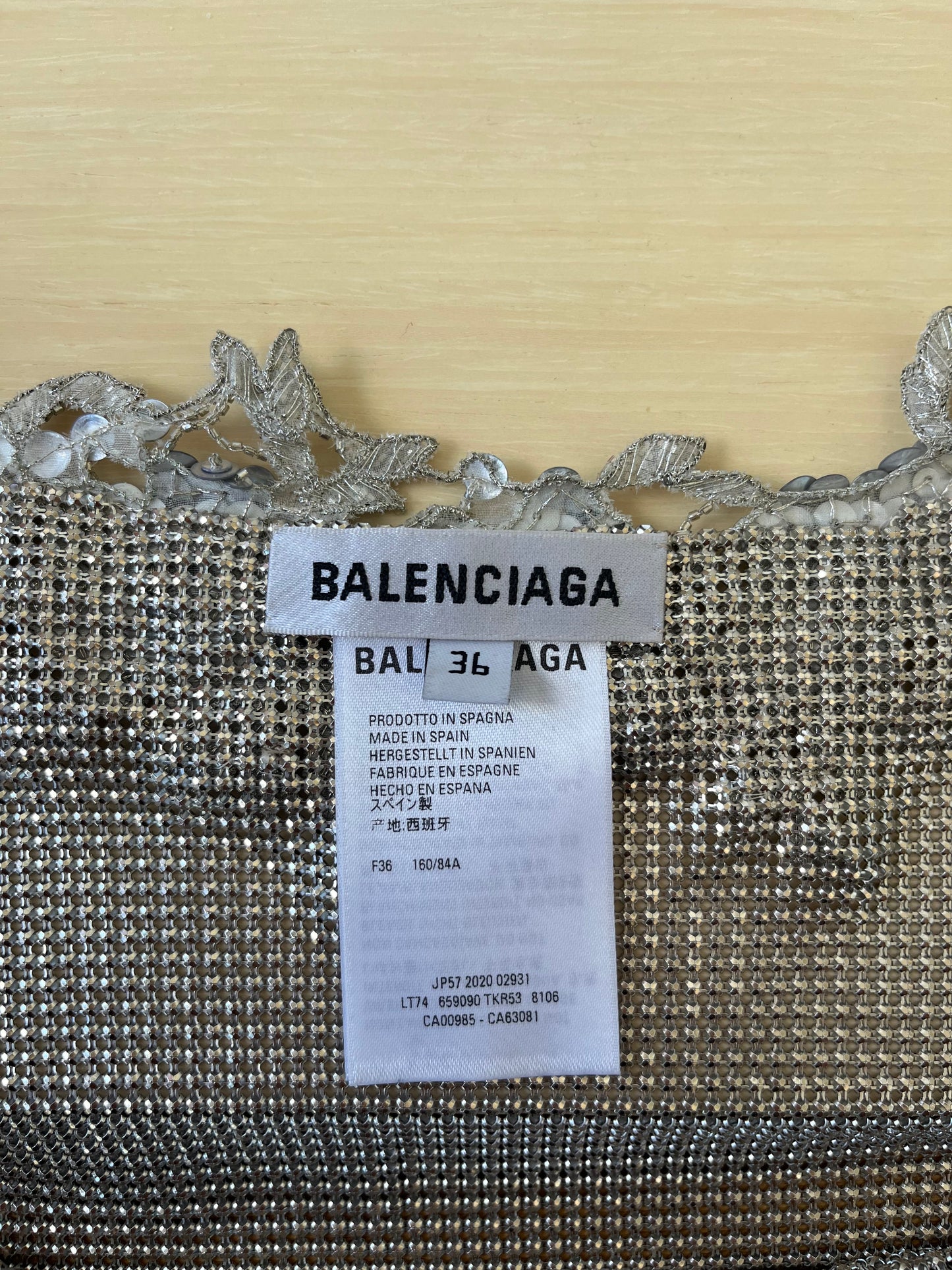 Balenciaga by Demna Gvasalia SS 2021 Embellished Chainmail Camisole