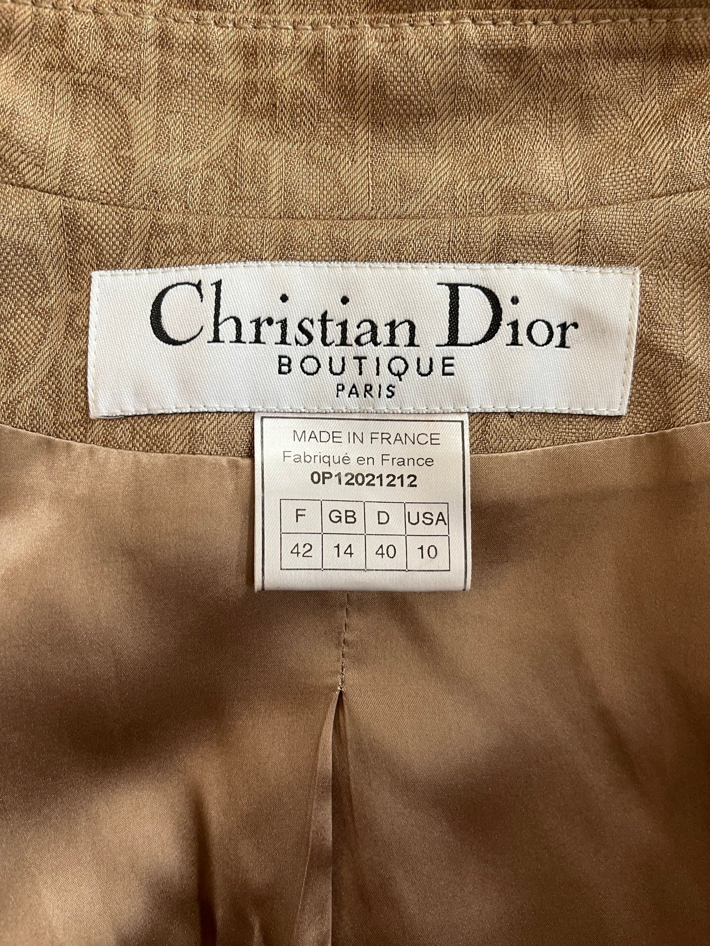 Christian Dior by John Galliano SS 2000 Brown Oblique Viscose Shirt Jacket