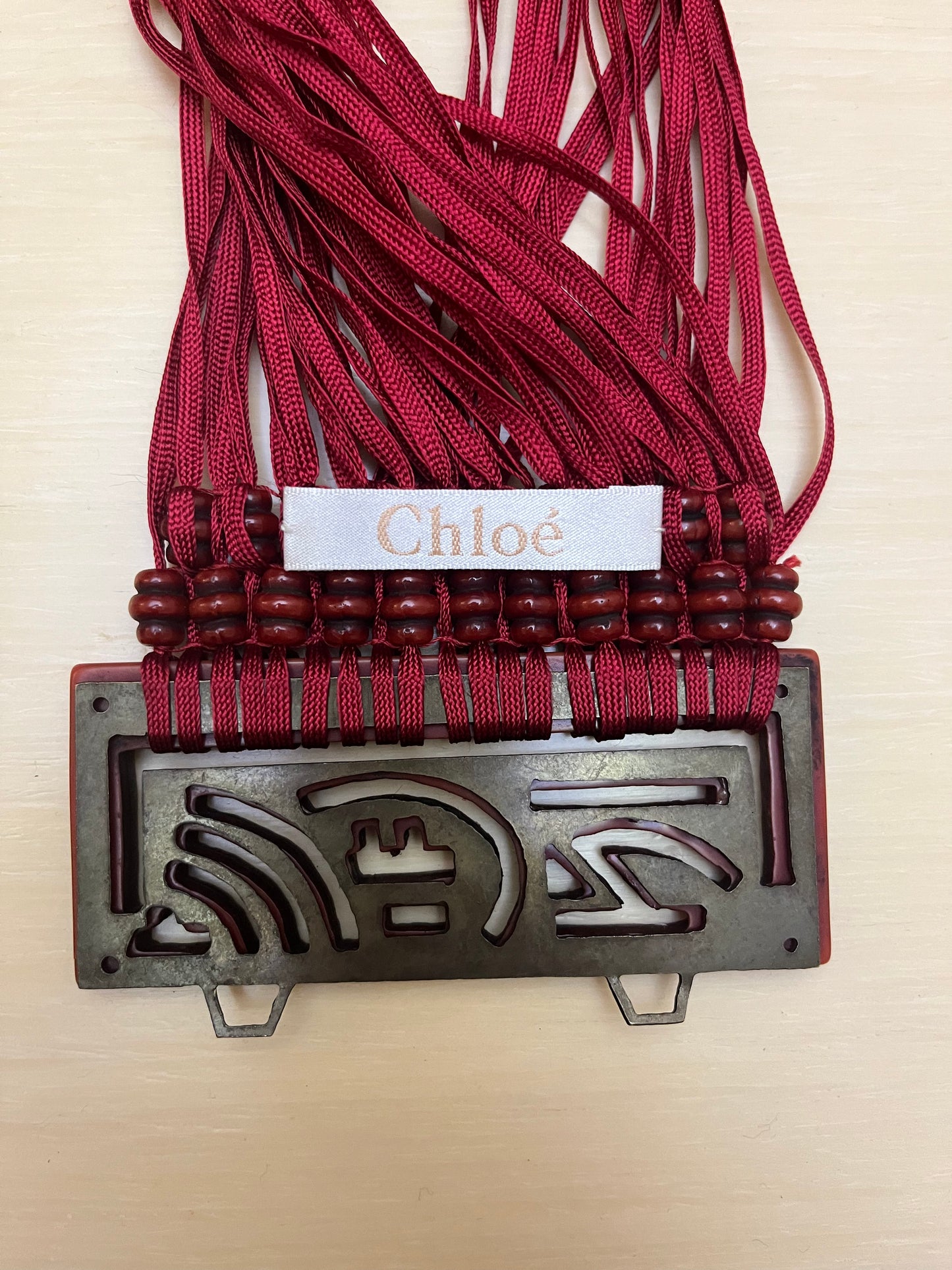 Chloé by Stella McCartney AW 2000 Red Lacquered Beaded Belt