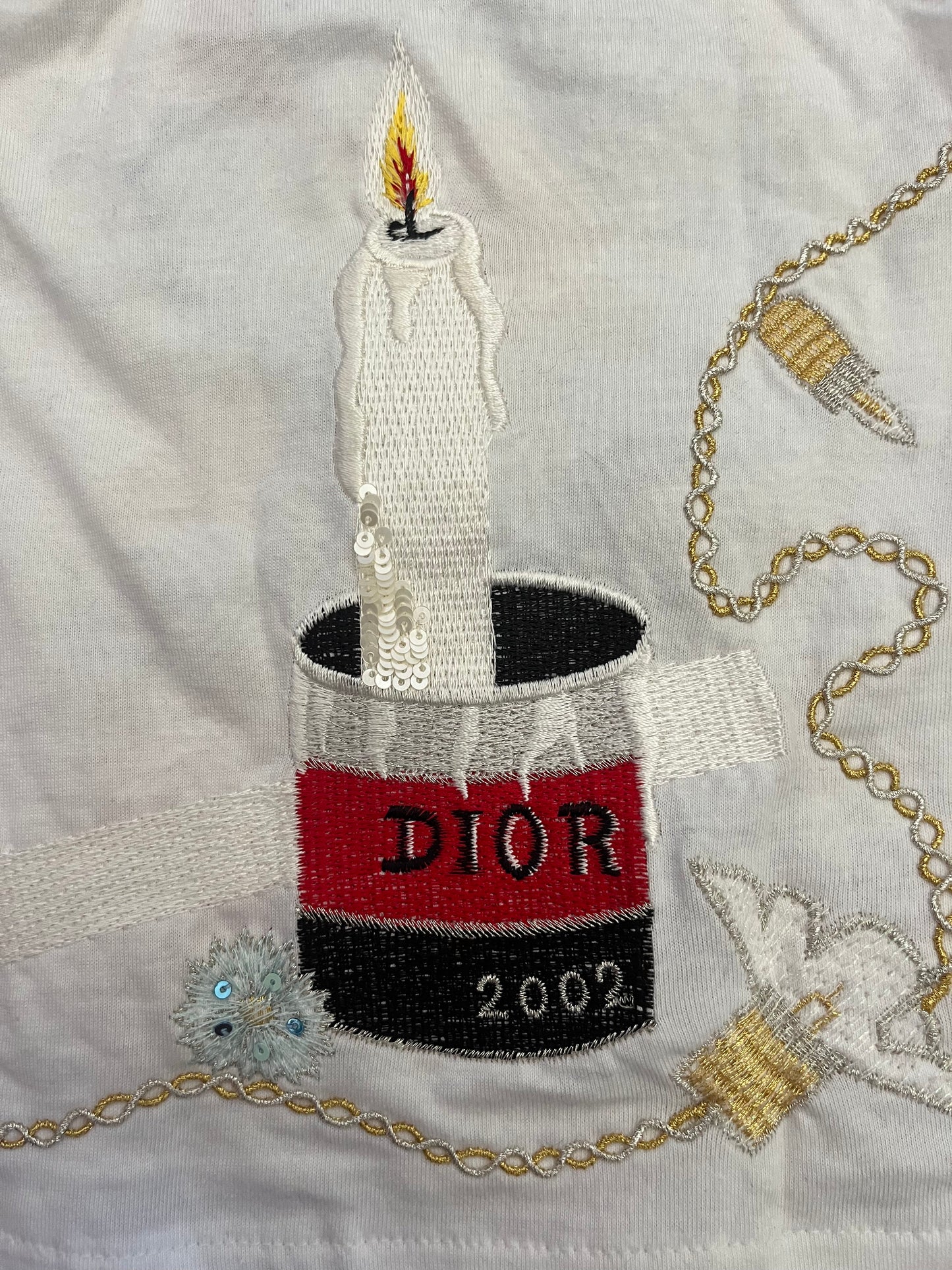 Christian Dior by John Galliano SS 2002 embroidered t-shirts