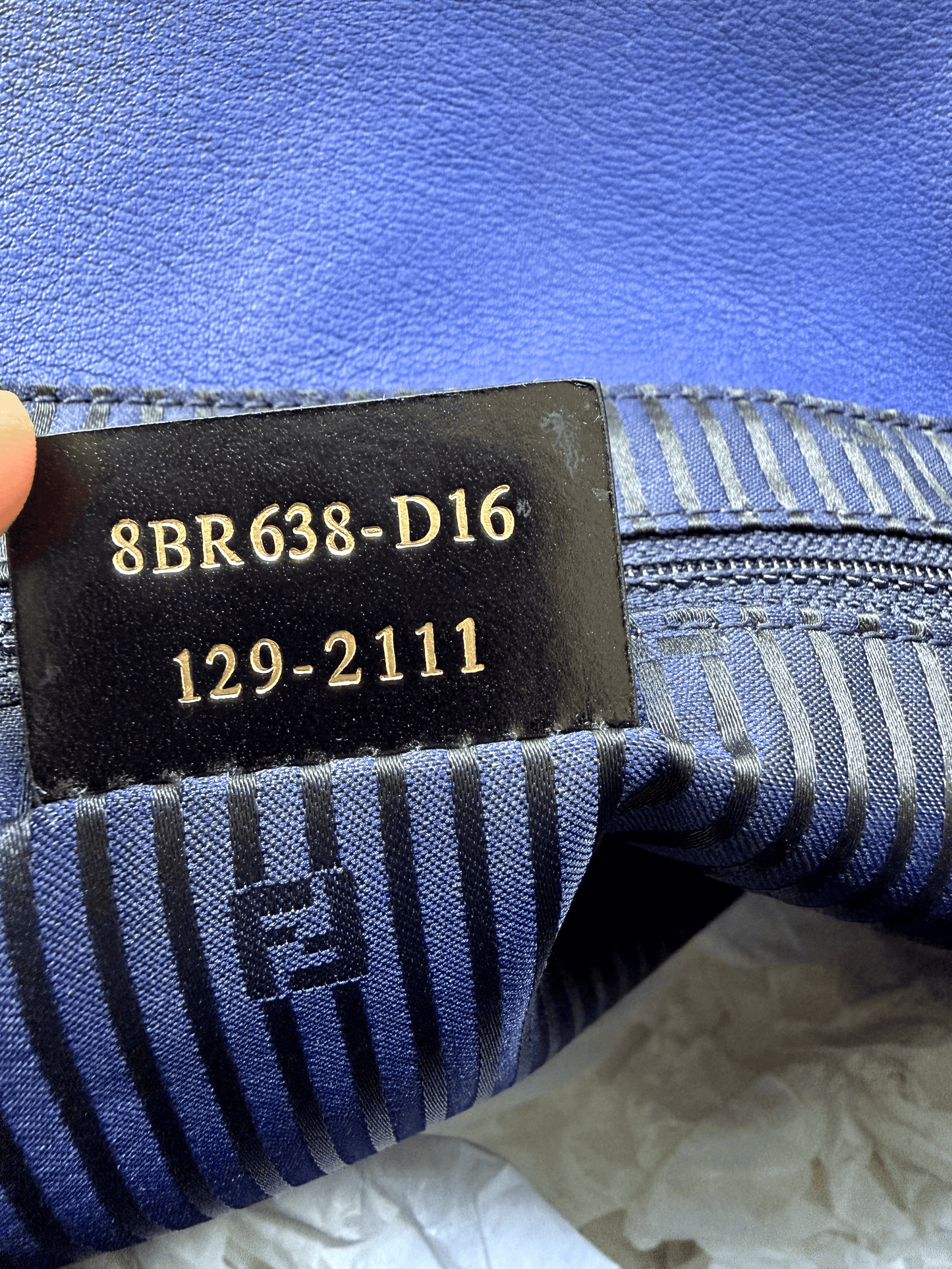 Fendi Blue Maxi Baguette Bag
