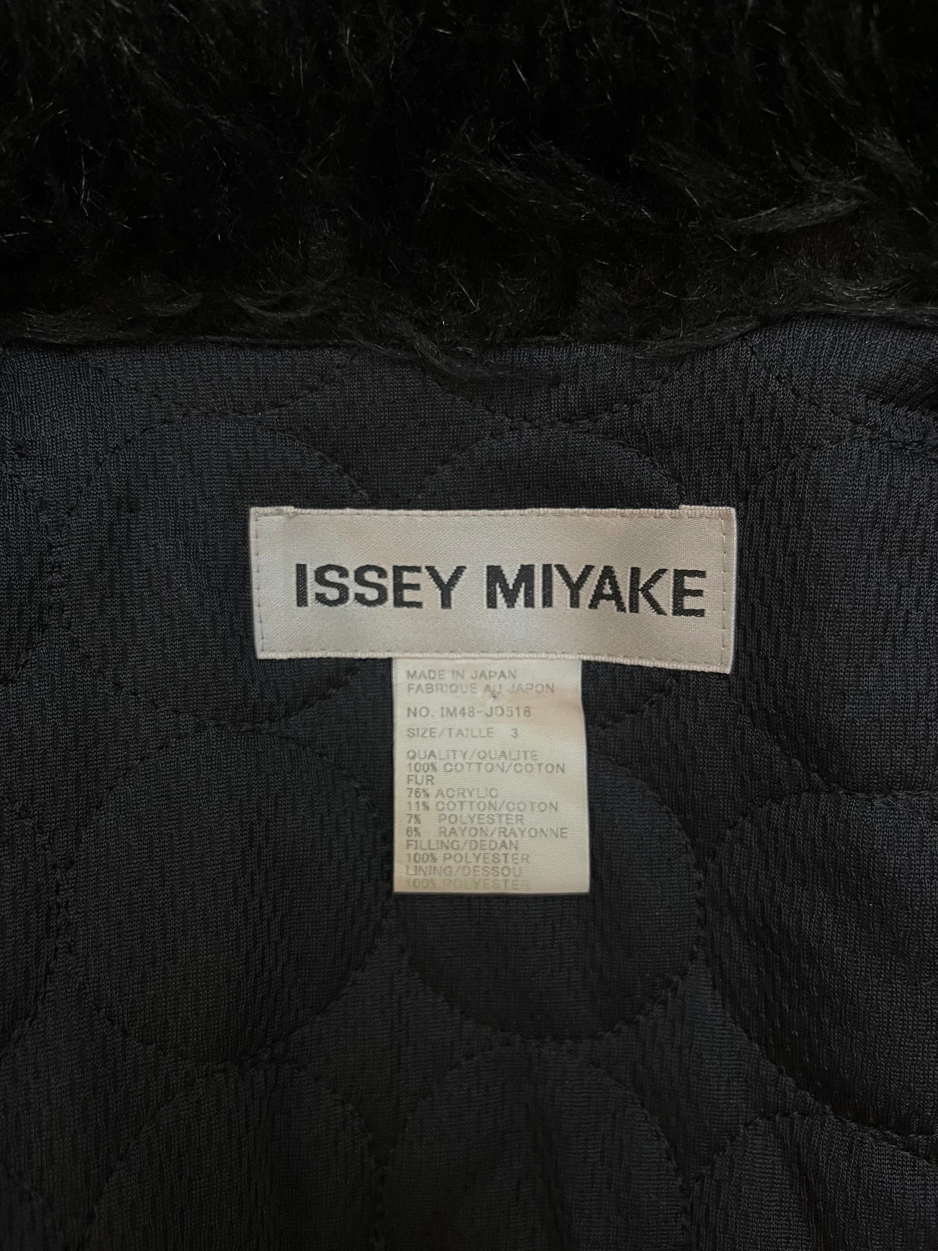 Issey Miyake AW 2004 Faux Fur Collar Black Jacket