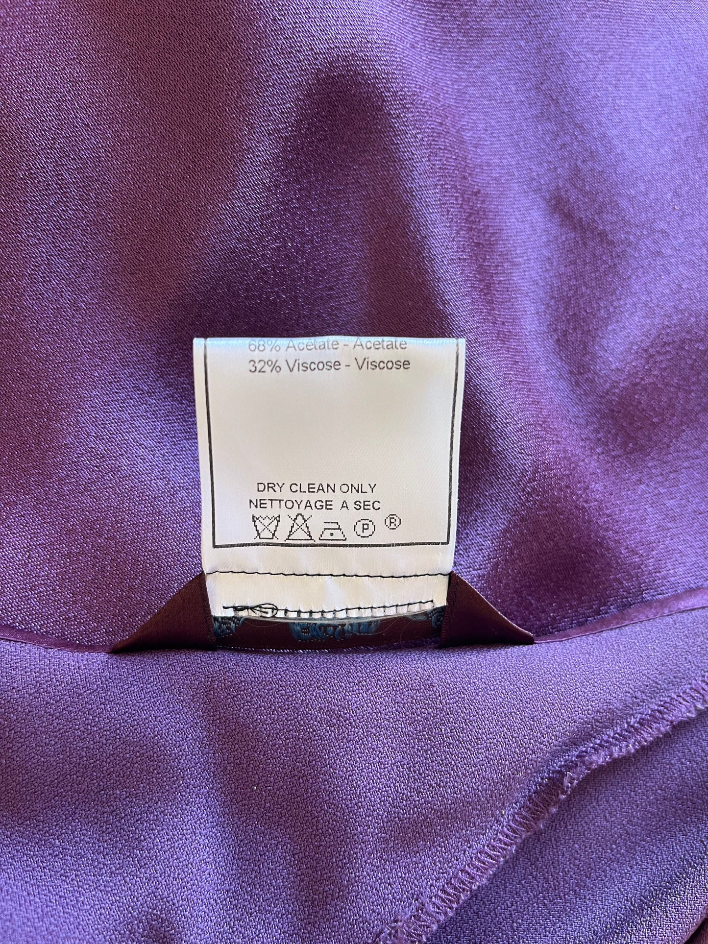 John Galliano SS 2000 Violet acetate evening skirt