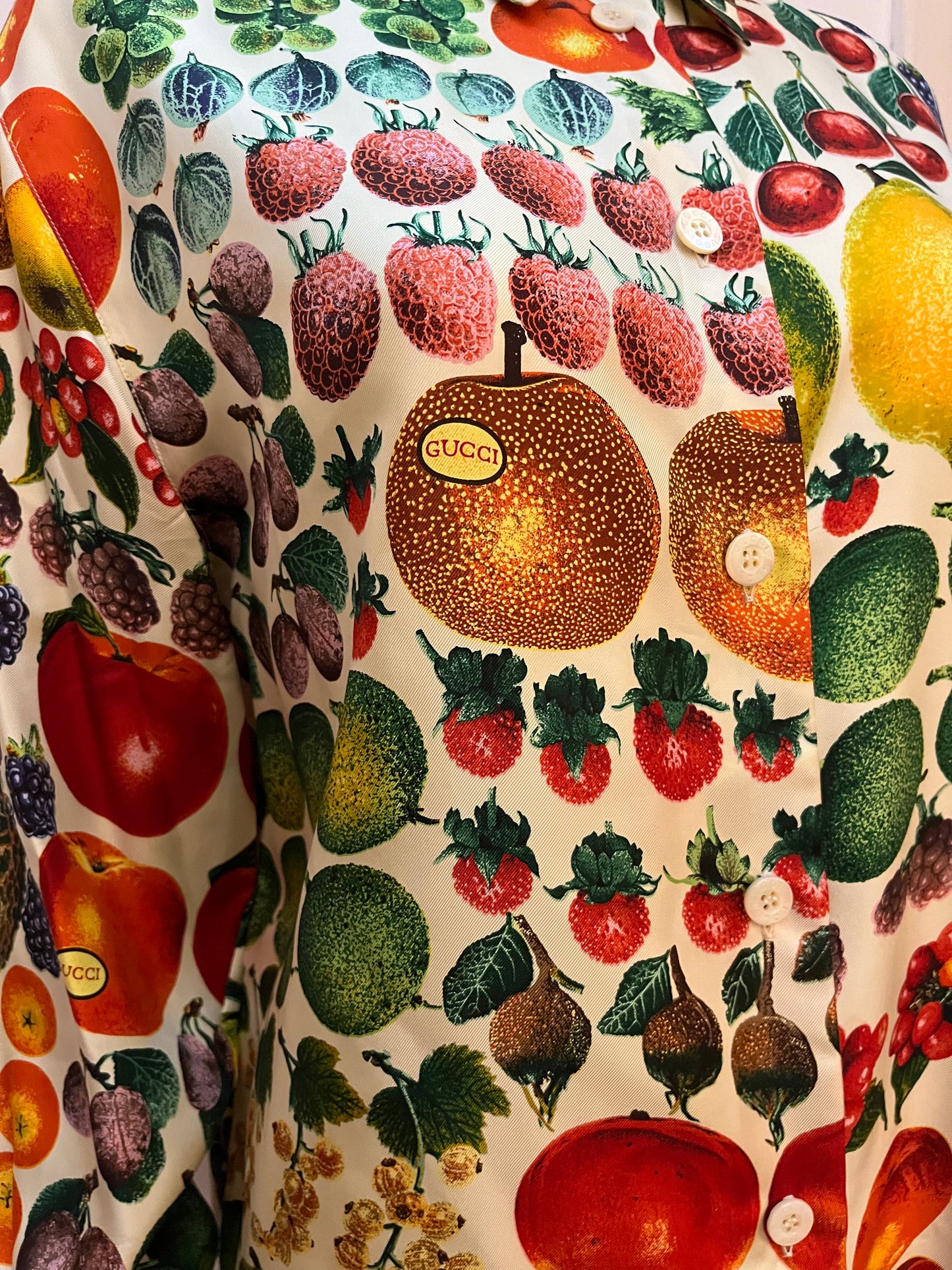 Gucci by Tom Ford SS 1996 Fruit Printed Silk Shirts