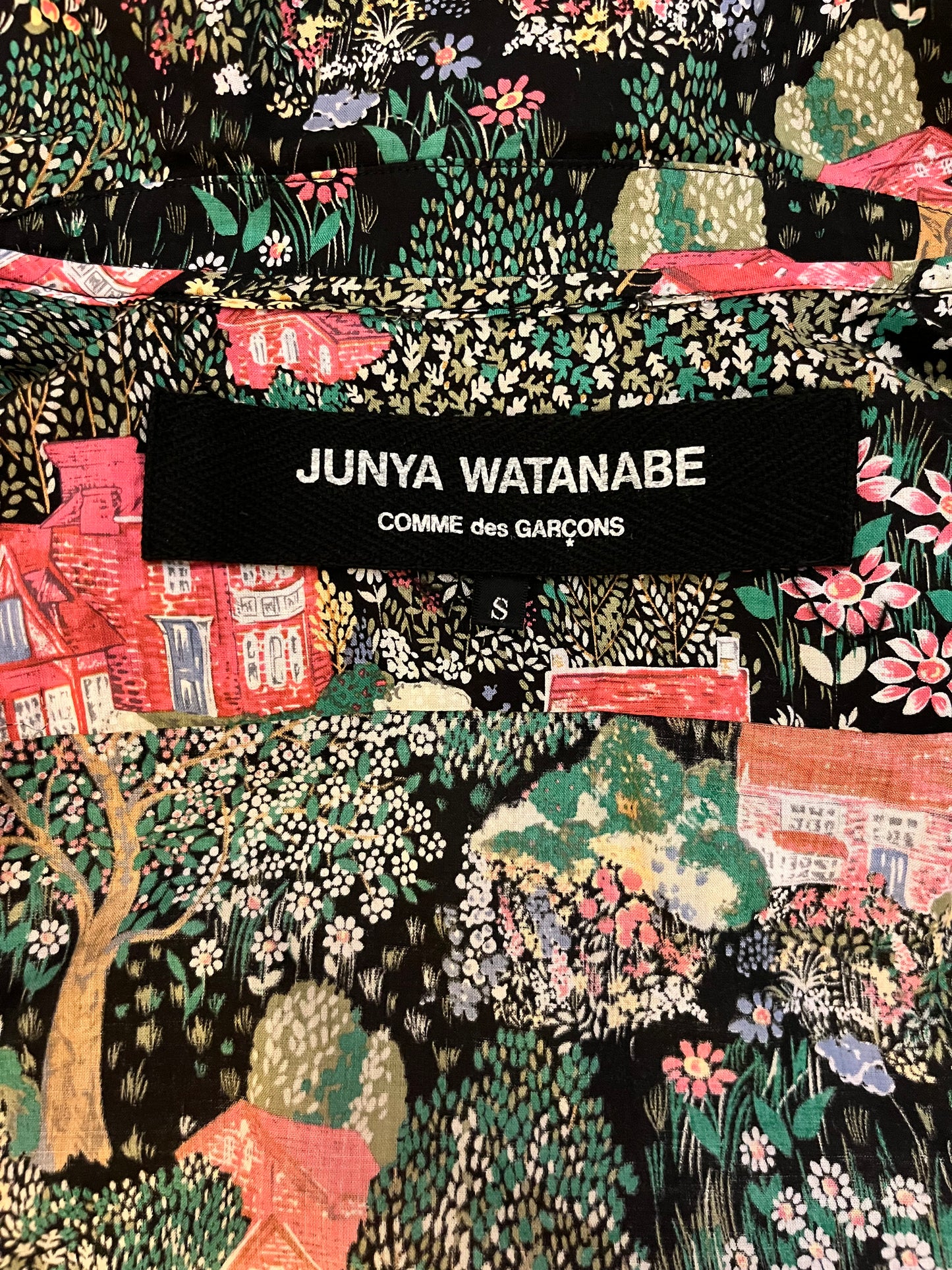 Junya Watanabe SS 2003 Floral landscape Print Parachute Shirt