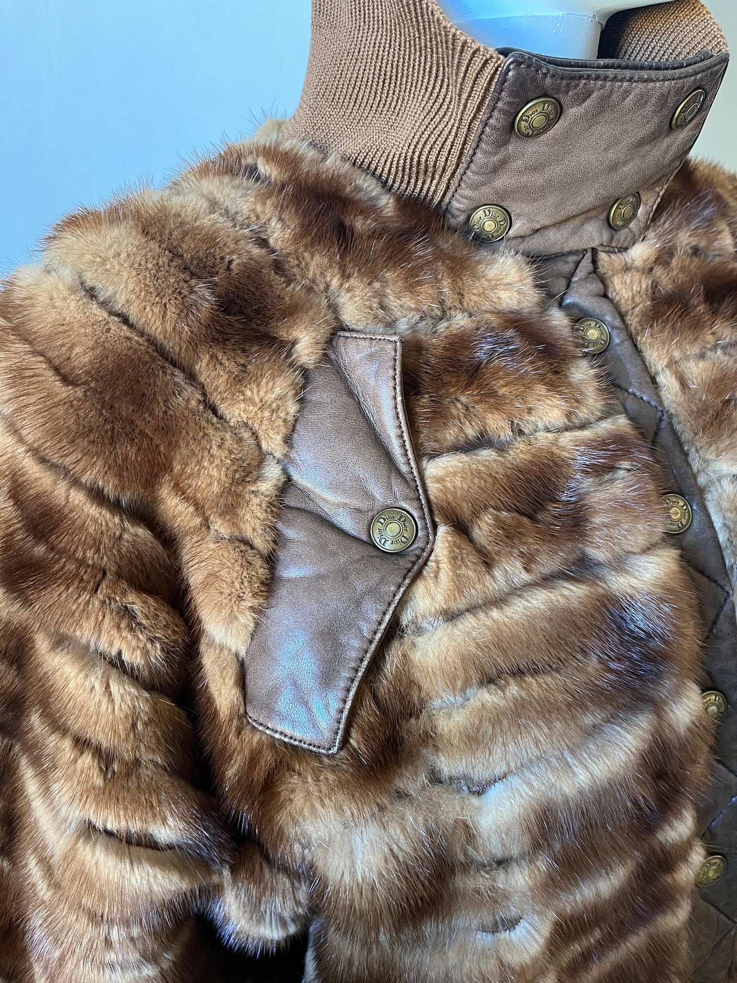 Christian Dior by John Galliano AW 2004 Brown Mink Jacket