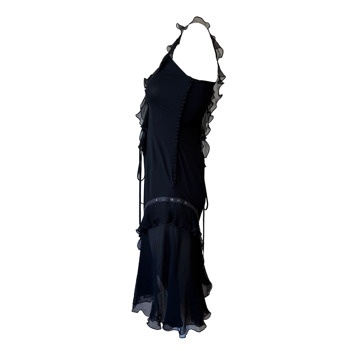 Christian Dior by John Galliano SS 2003 Lace-Up Ruffle Dress
