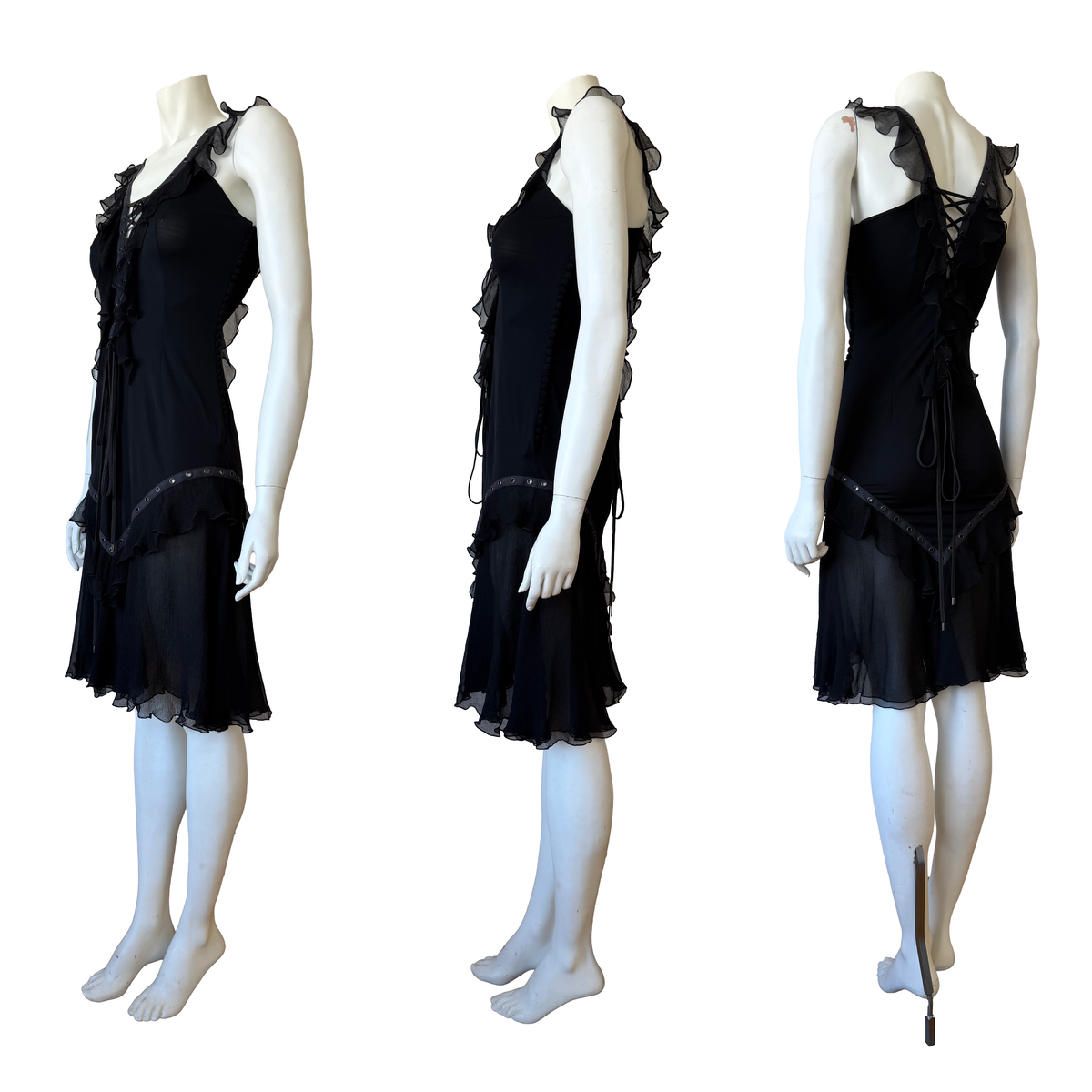 Christian Dior by John Galliano SS 2003 Lace-Up Ruffle Dress