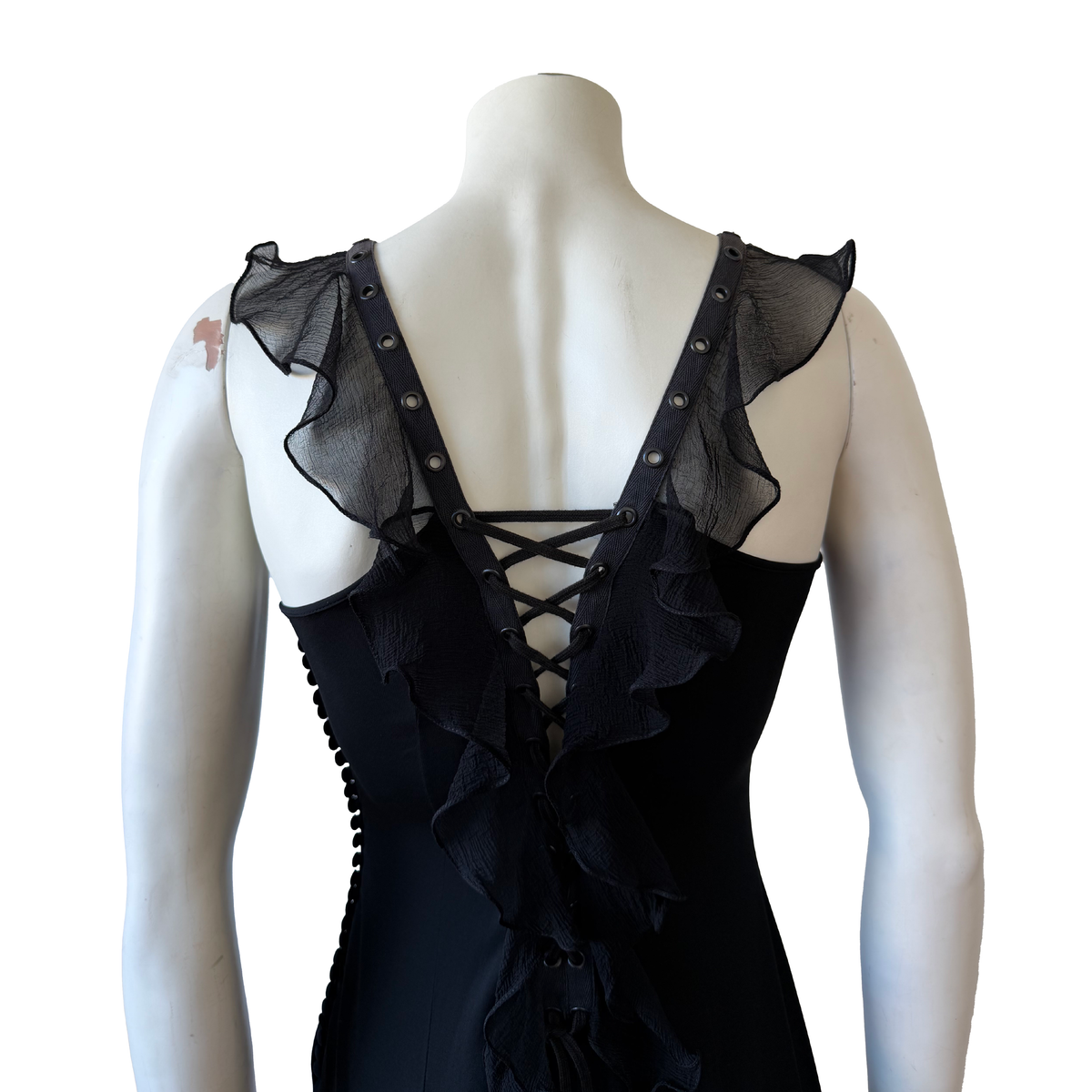 Christian Dior by John Galliano SS 2003 Lace-Up Ruffle Dress
